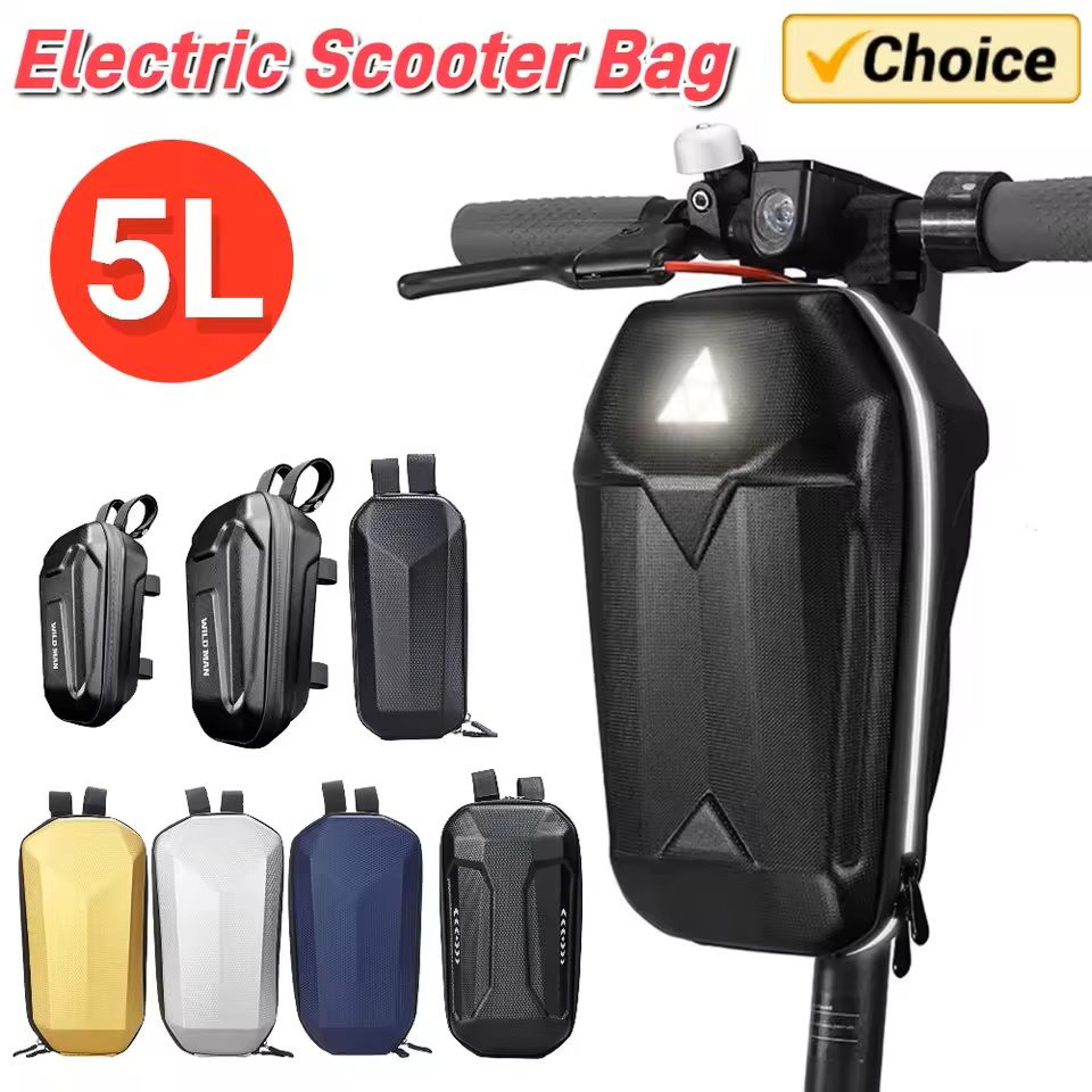 electric scooter front storage bag with hard shell (2–5l capacity)