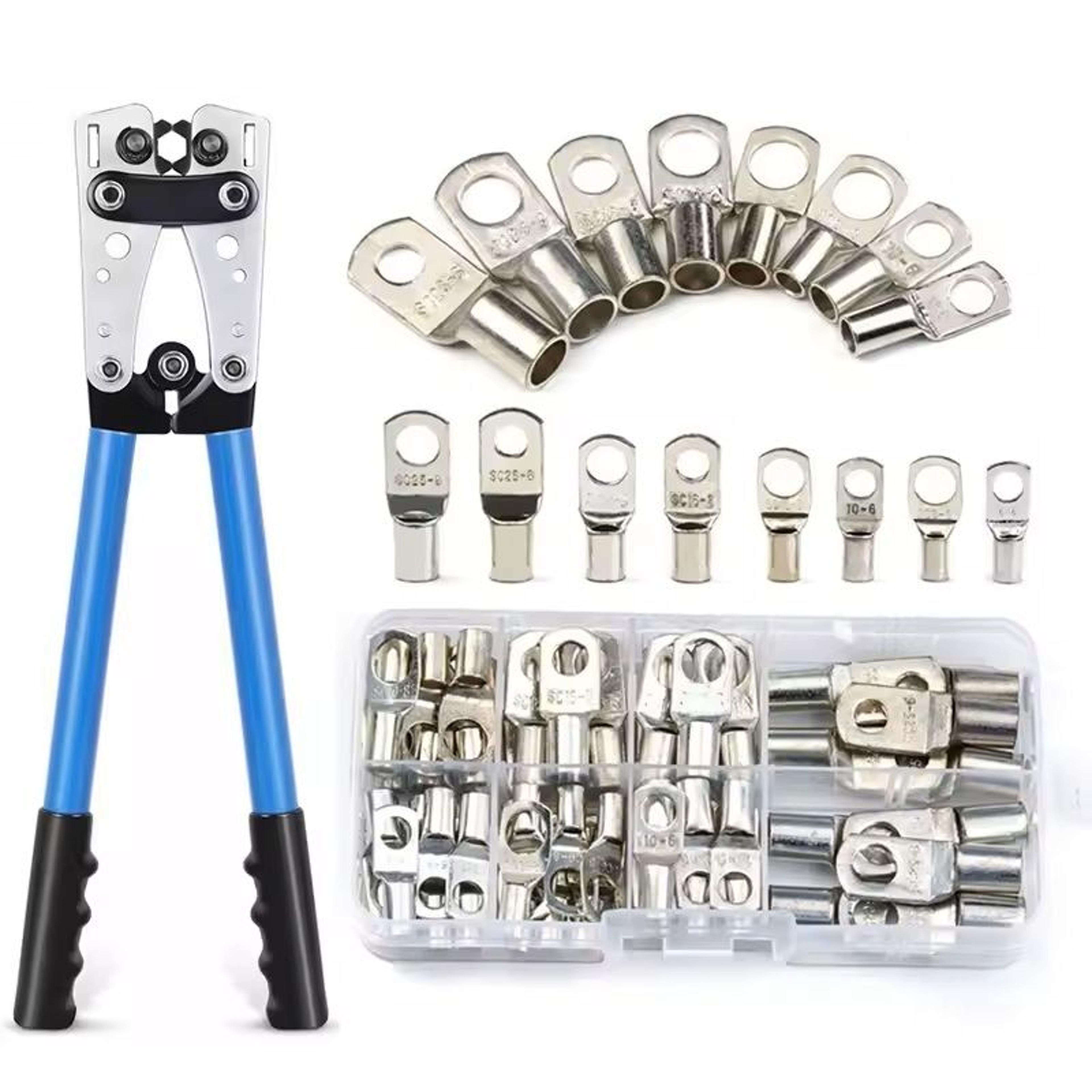copper ring terminal and crimping tool kit for automotive wiring