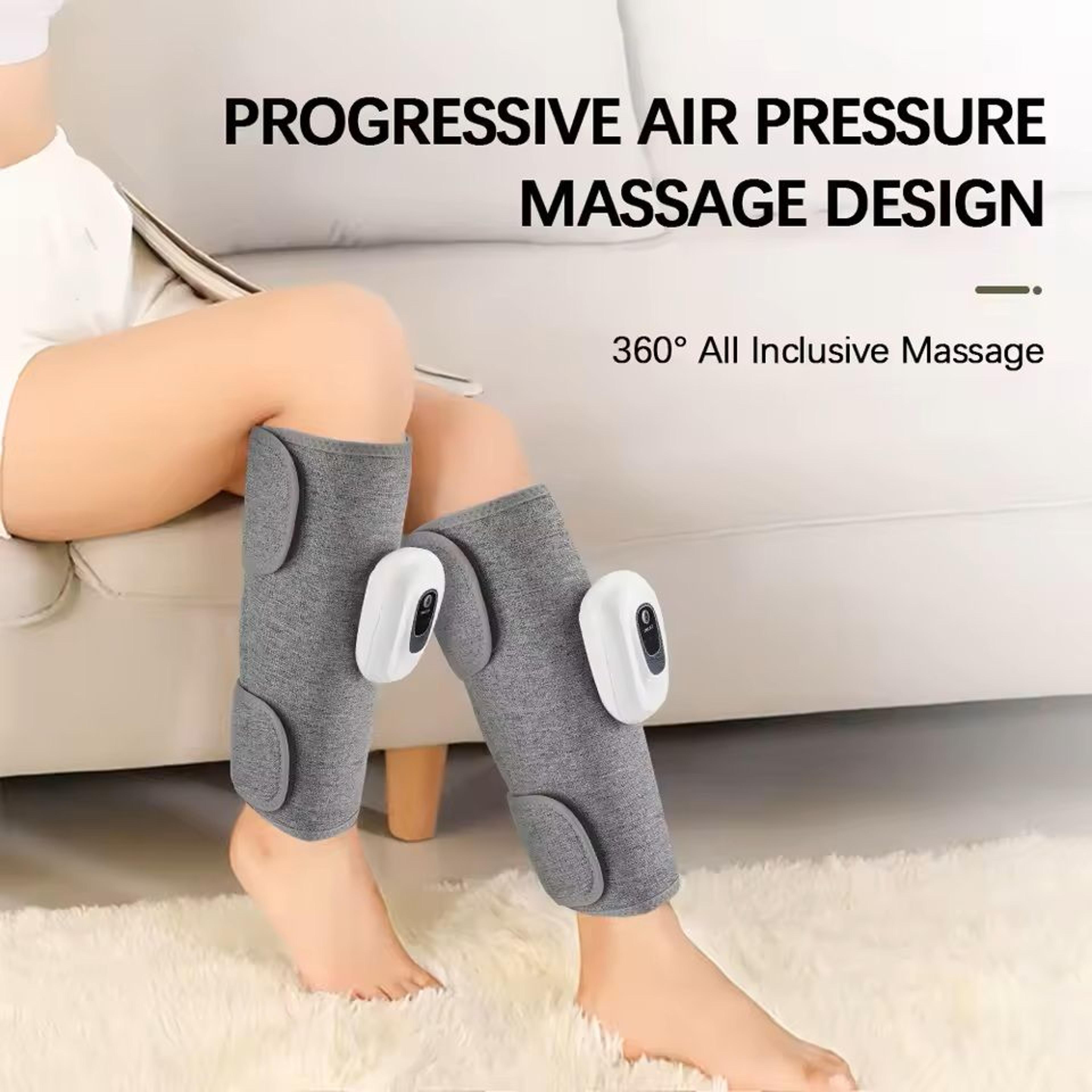 electric 360 degree air pressure calf massager with compression and heat