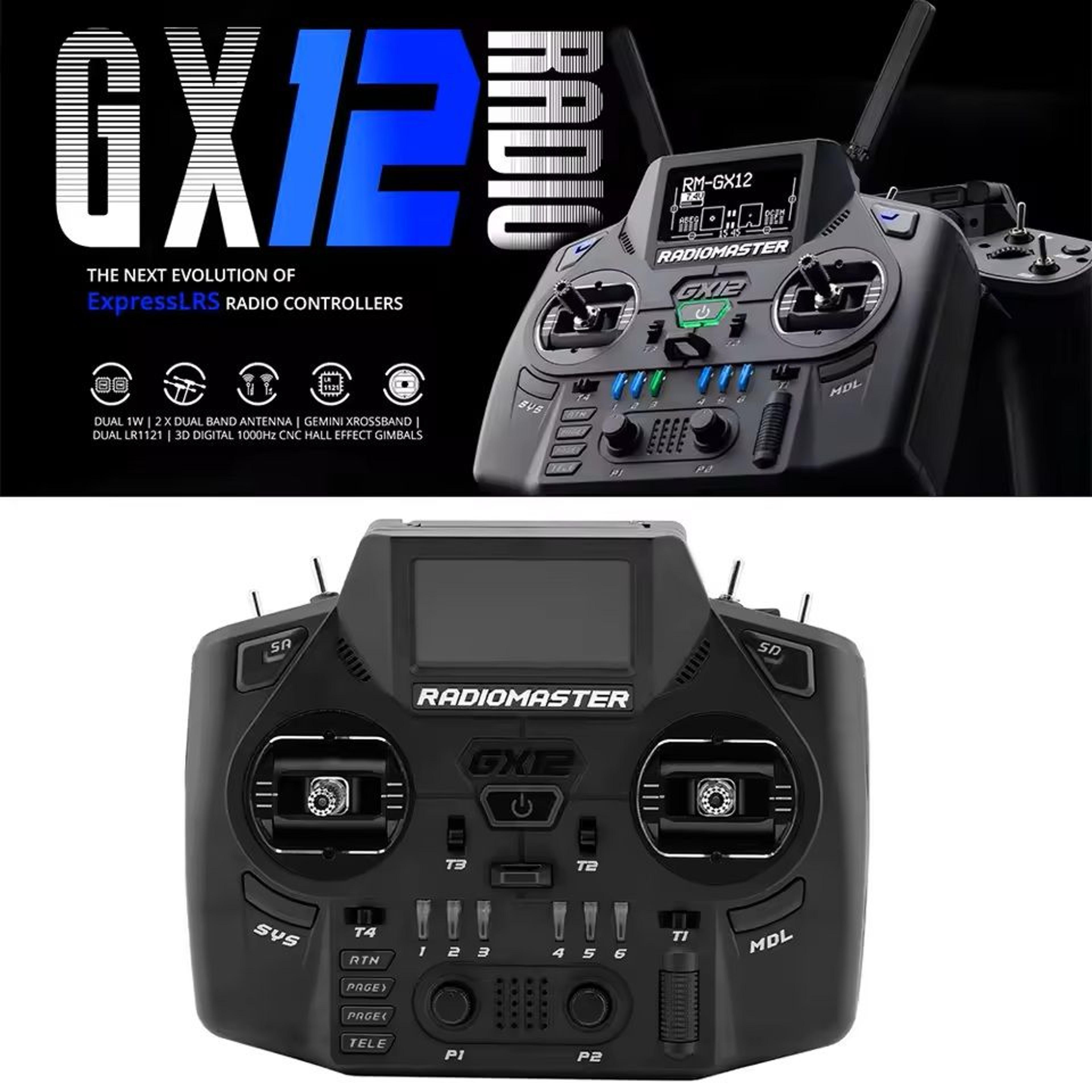 3d cnc hall gimbal dual band radio controller with expresslrs