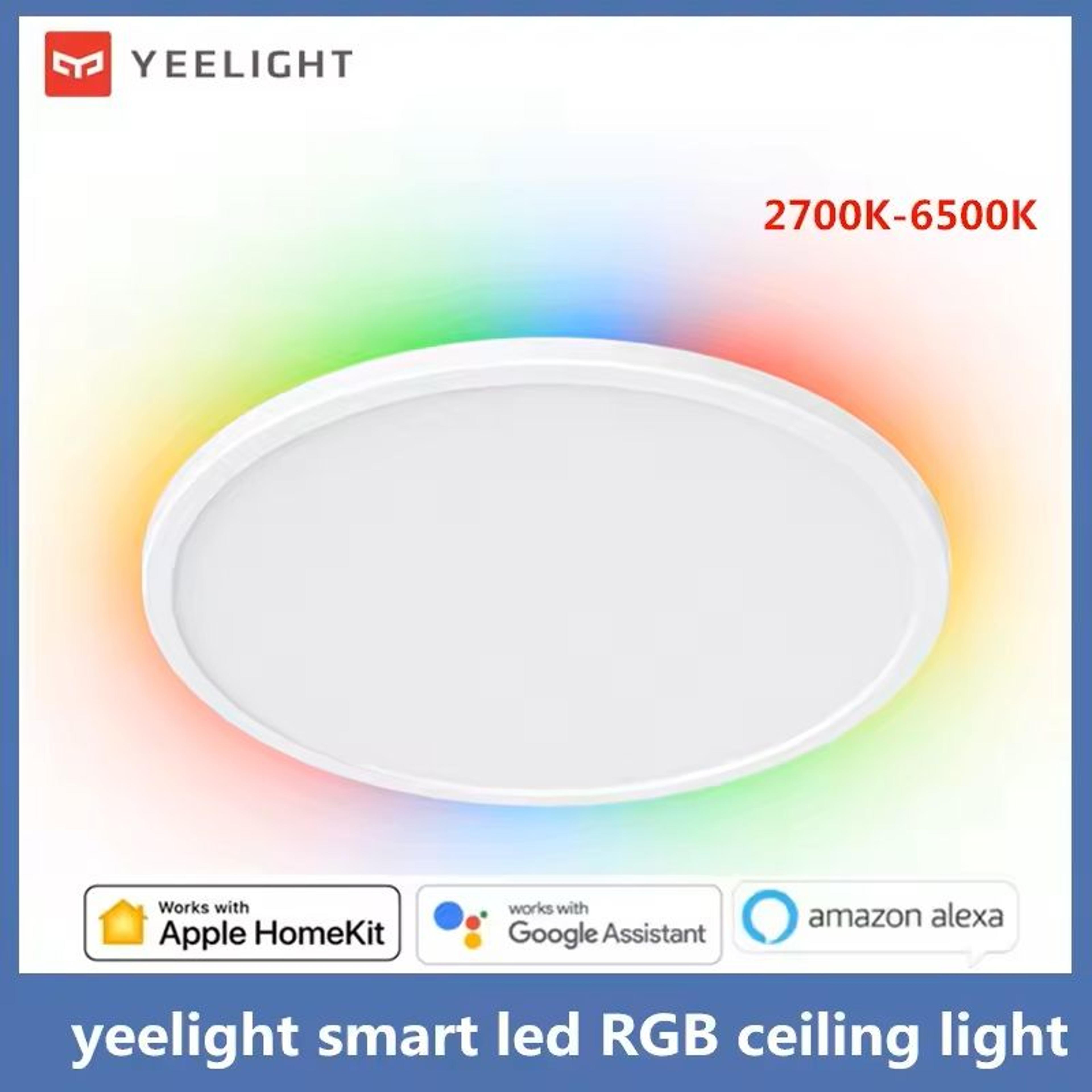 smart led rgb ceiling light ultra thin dimmable wifi voice control