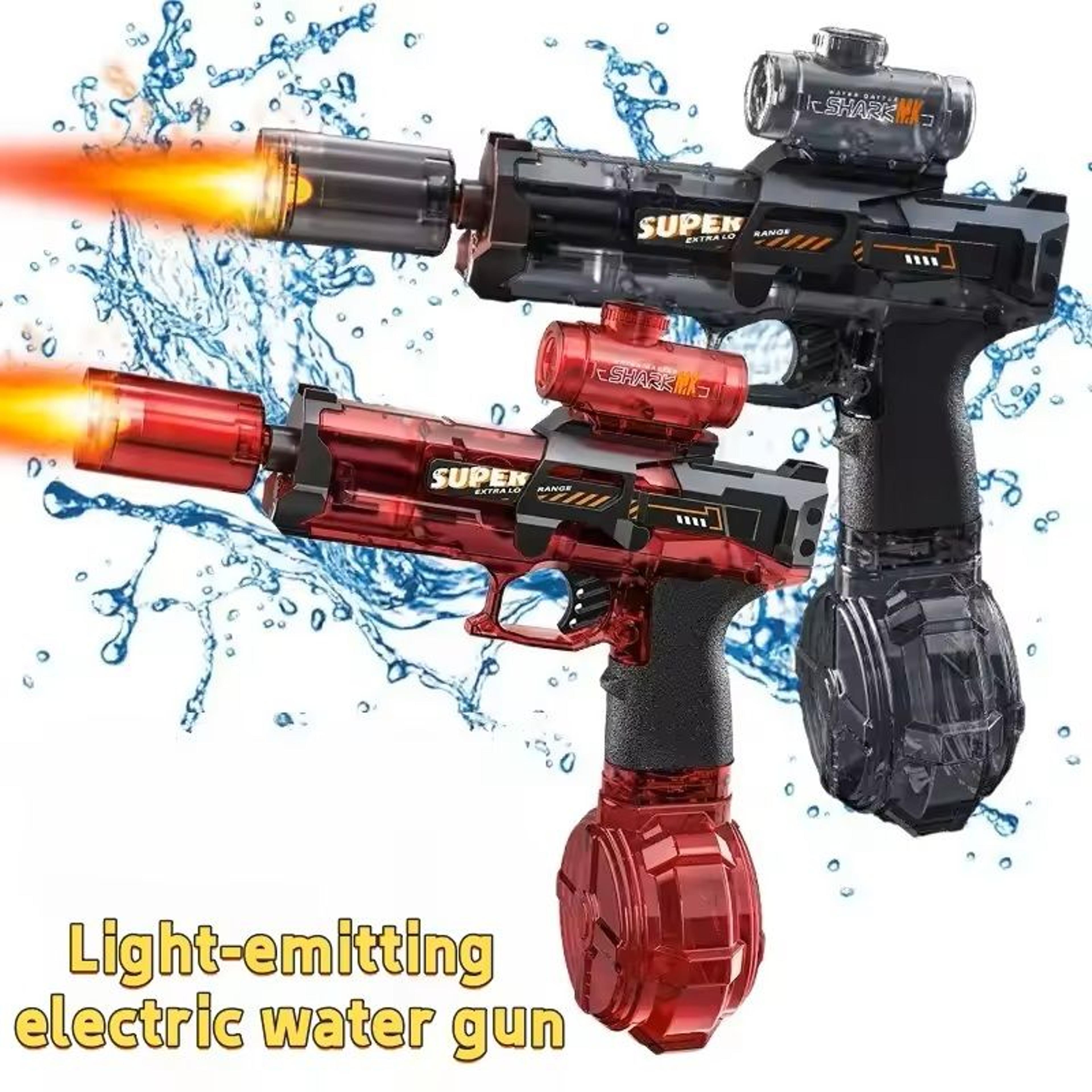 electric water gun with flame light high pressure spray