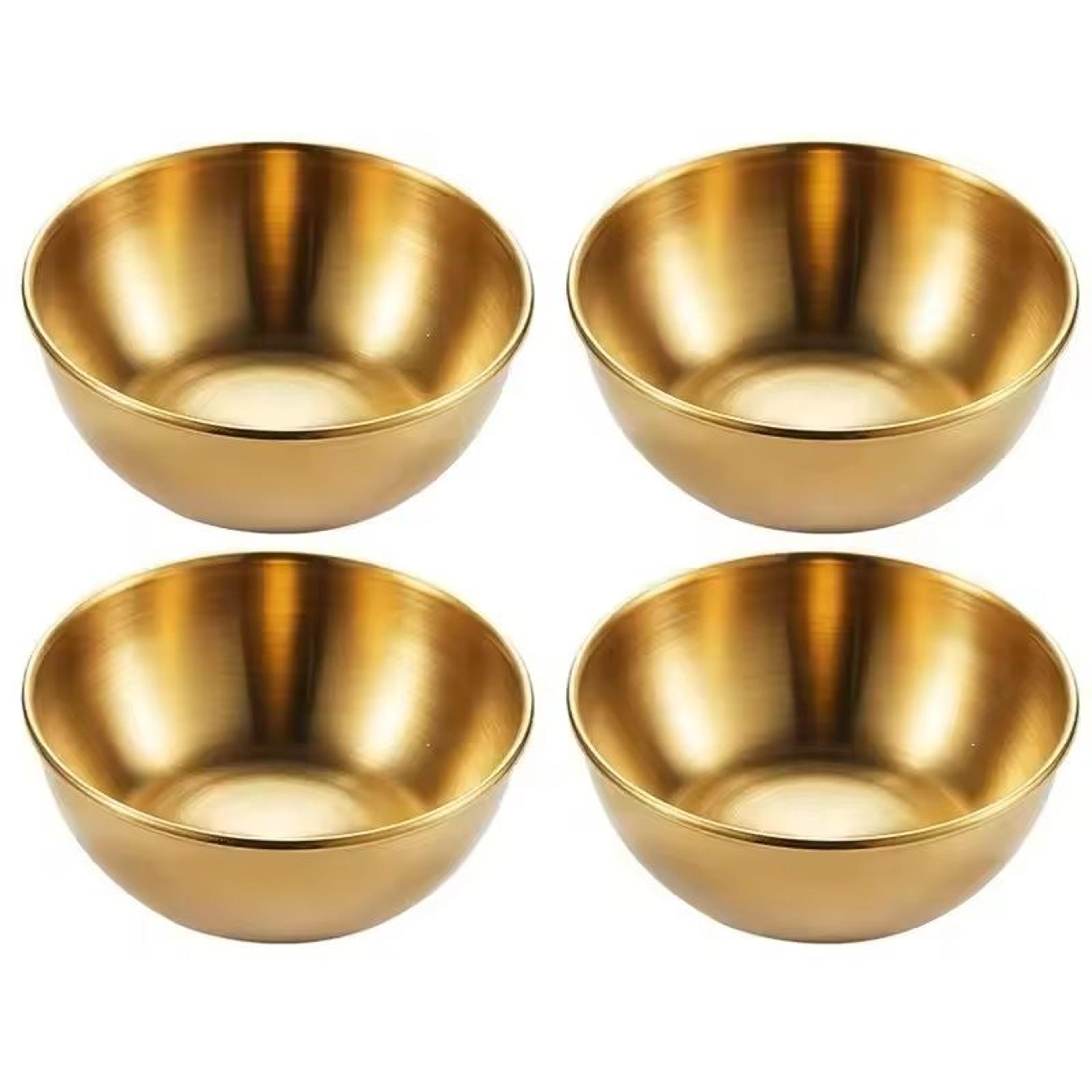 stainless steel golden sauce dish set of 2