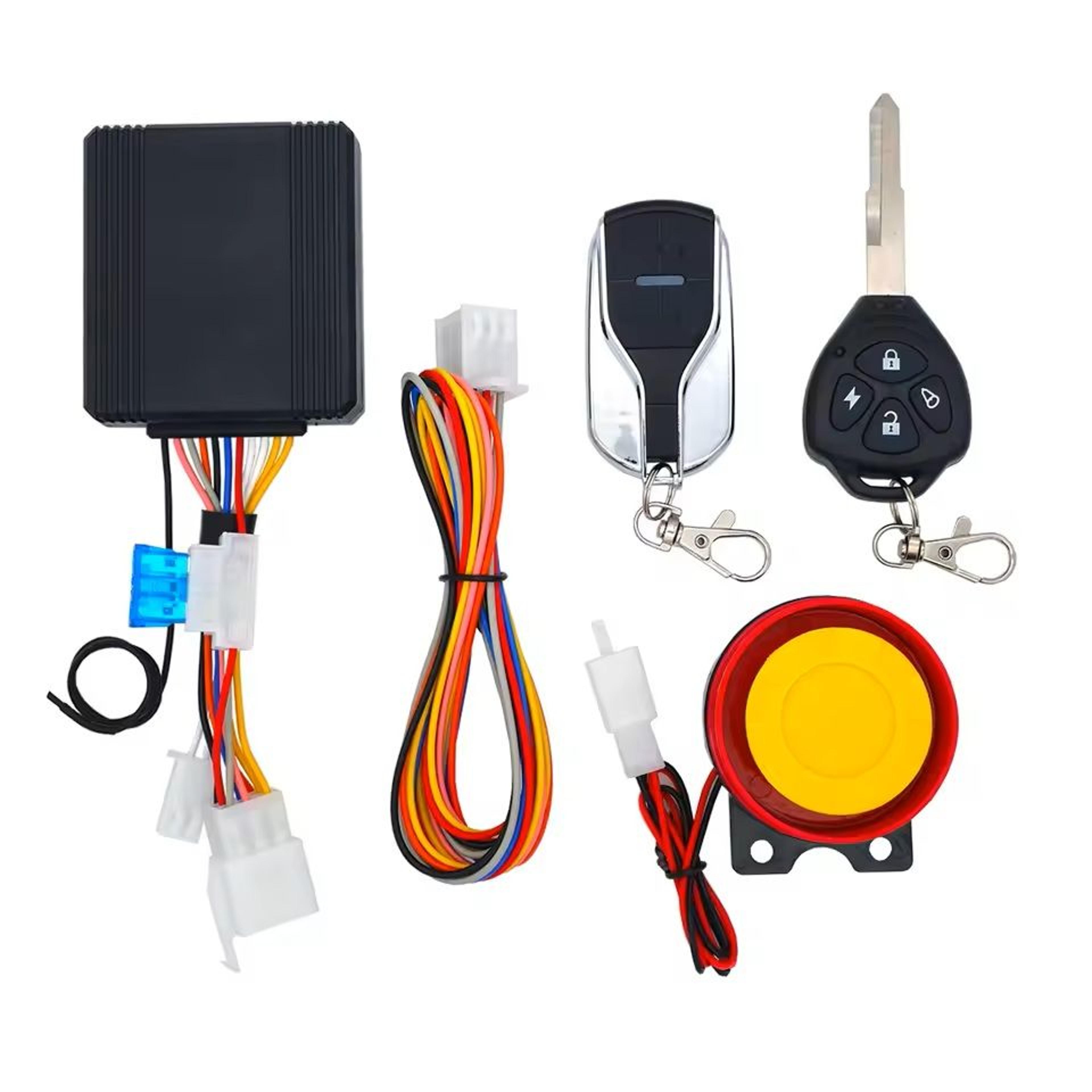 motorcycle anti theft alarm system with remote engine start and stop