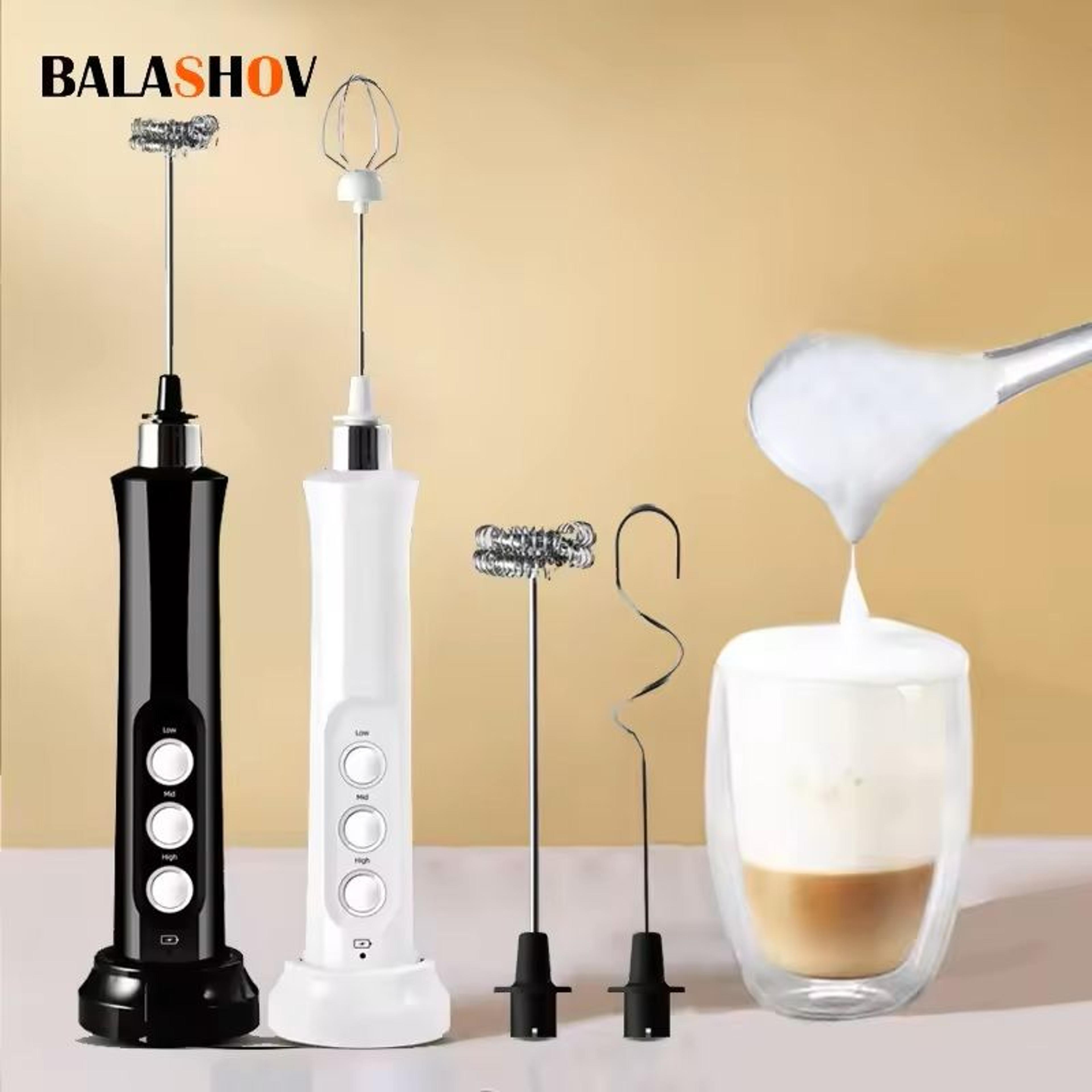 3 in 1 rechargeable milk frother handheld coffee foam maker