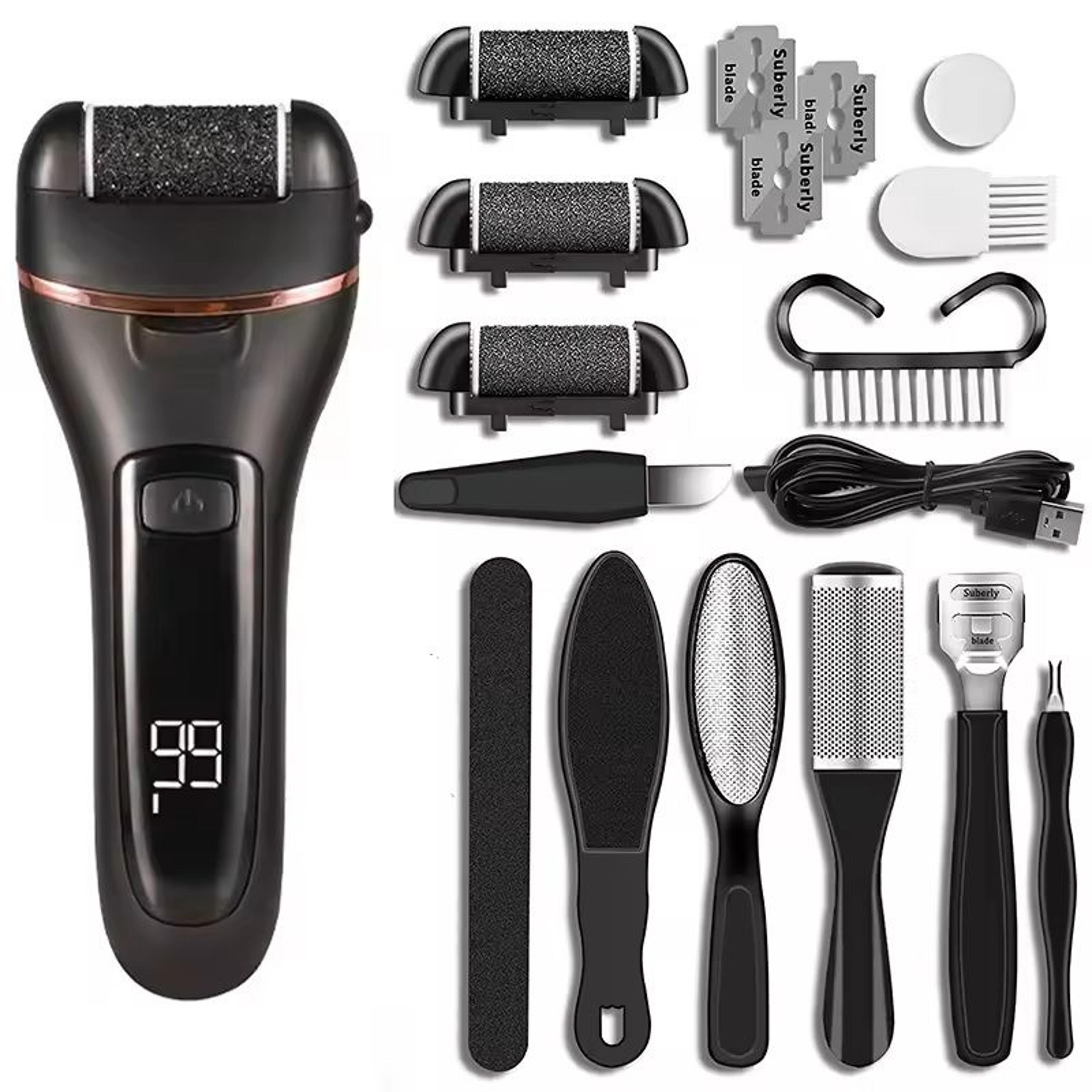 electric foot file callus remover rechargeable pedicure tool