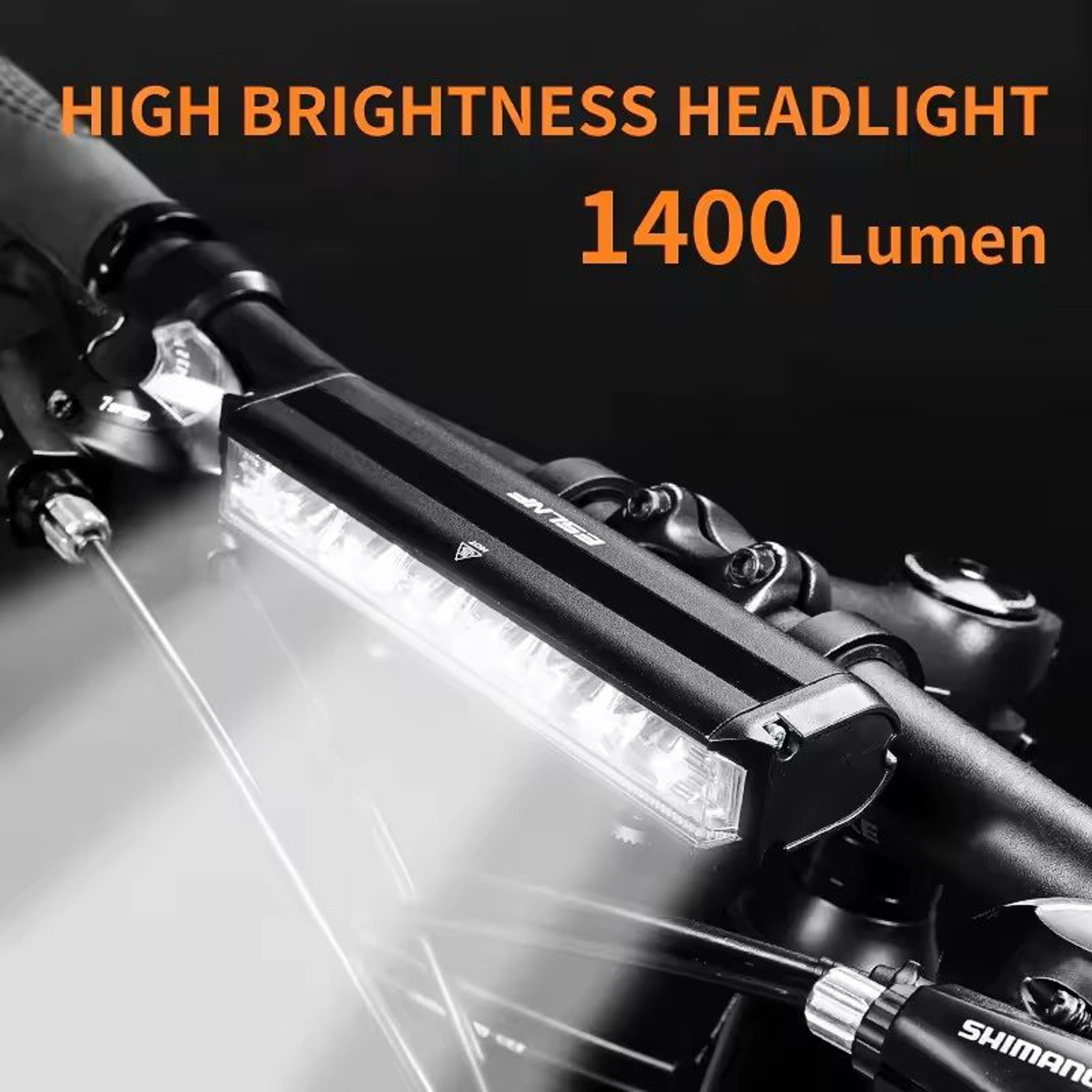 usb rechargeable bike light 8000mah high lumen waterproof headlight