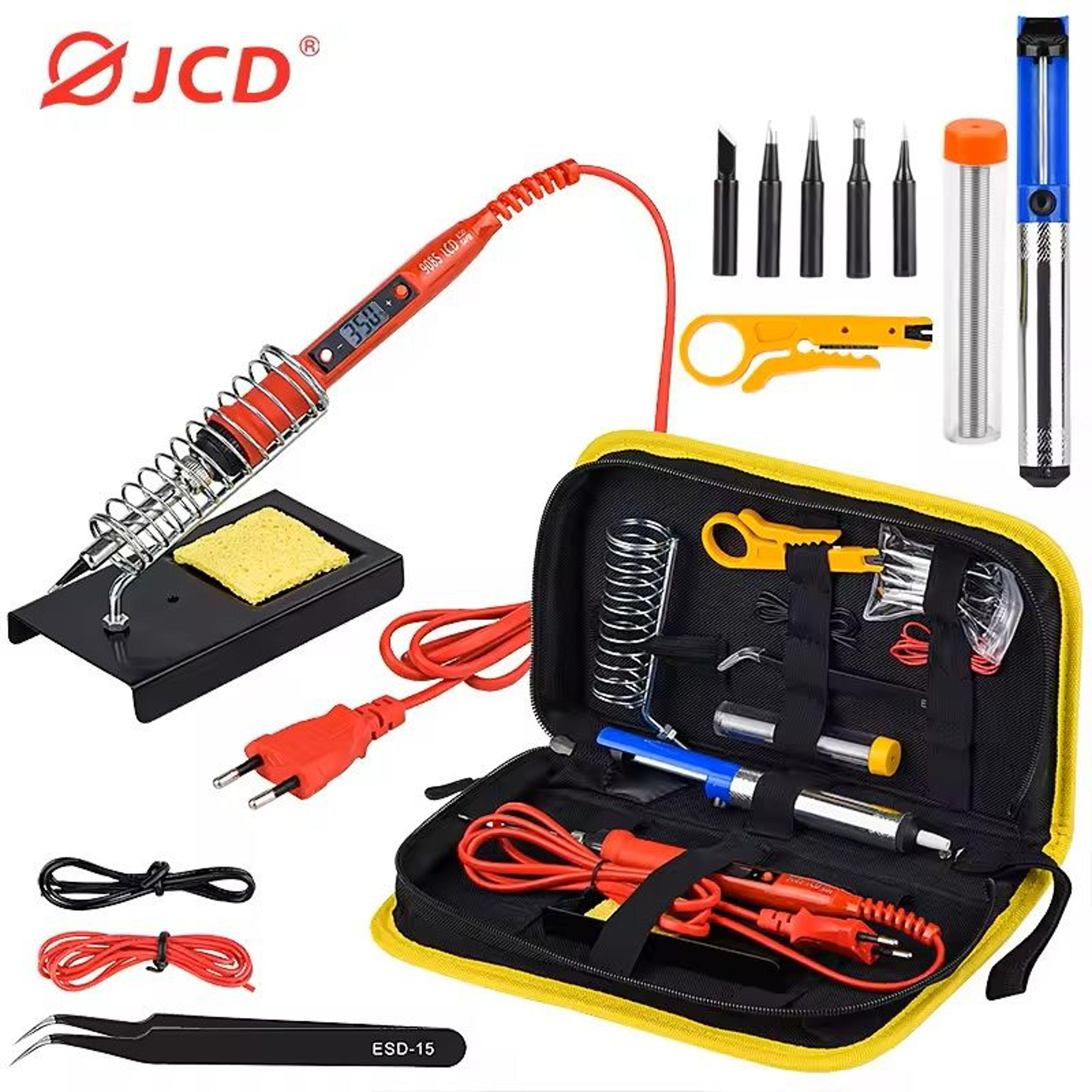 adjustable temperature soldering iron kit with lcd display