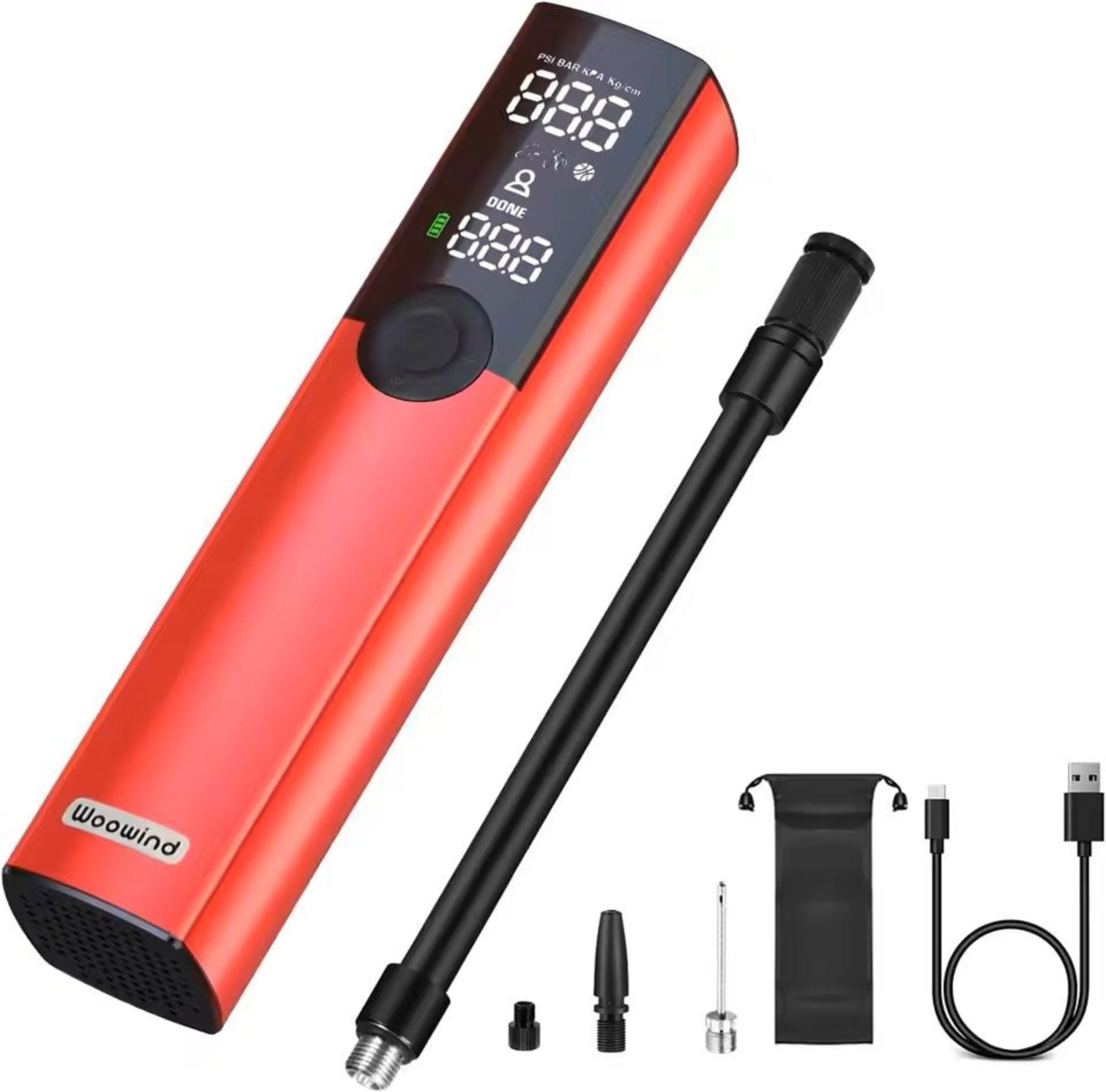 portable electric bike pump 150 psi rechargeable tire inflator