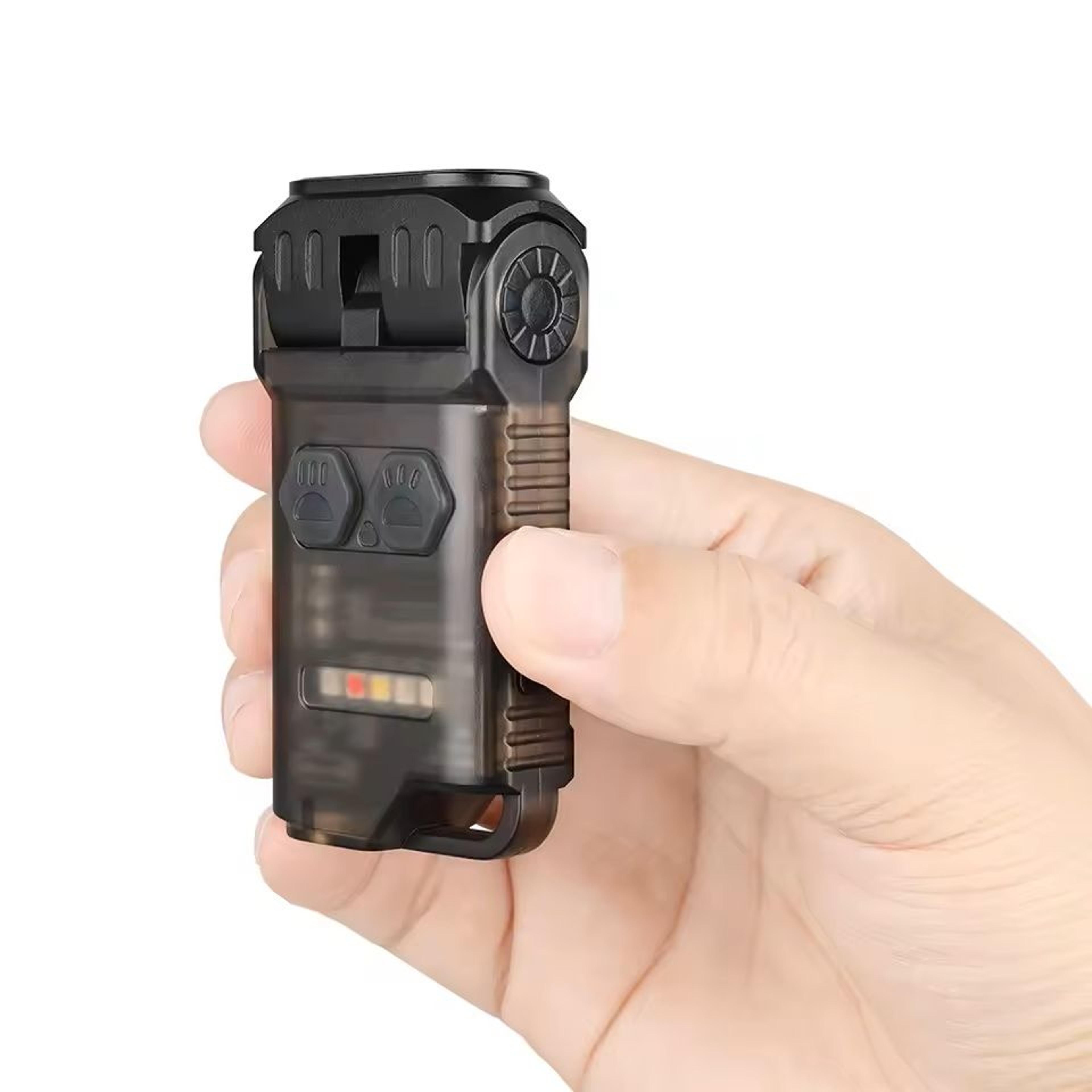 rechargeable edc flashlight with uv light and magnetic base 750 lumen