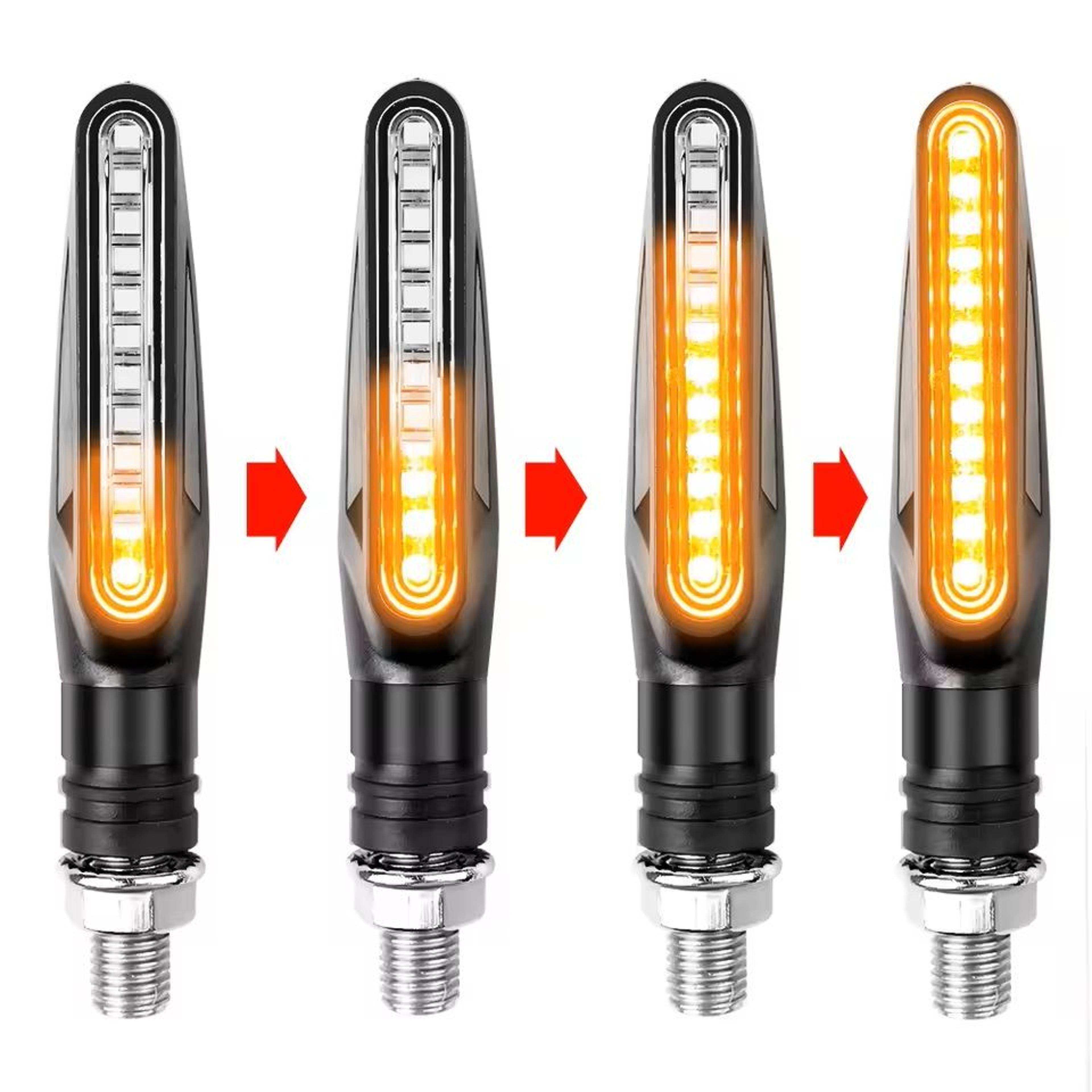 led motorcycle turn signal and brake light indicators