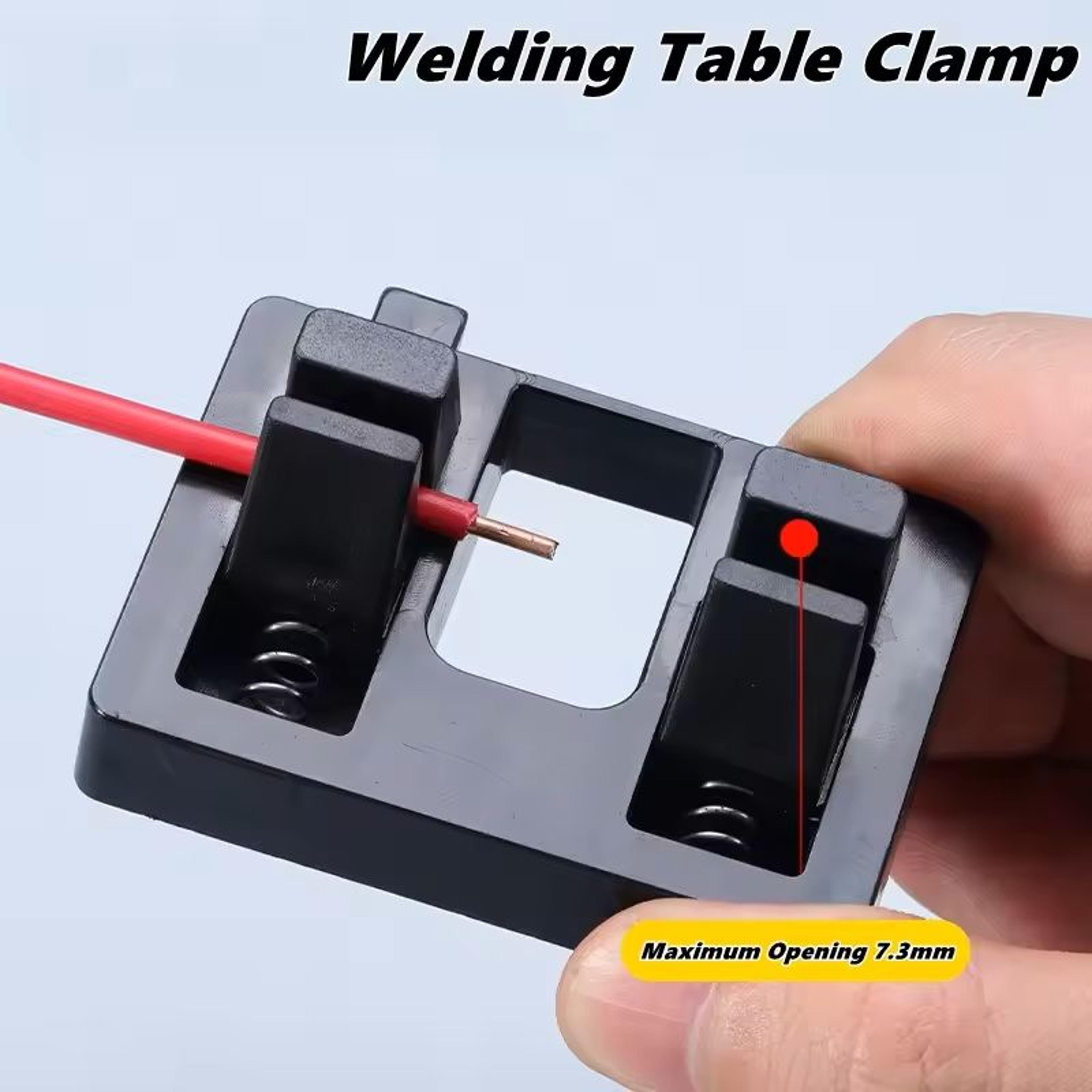 adjustable welding wire fixture with suction base