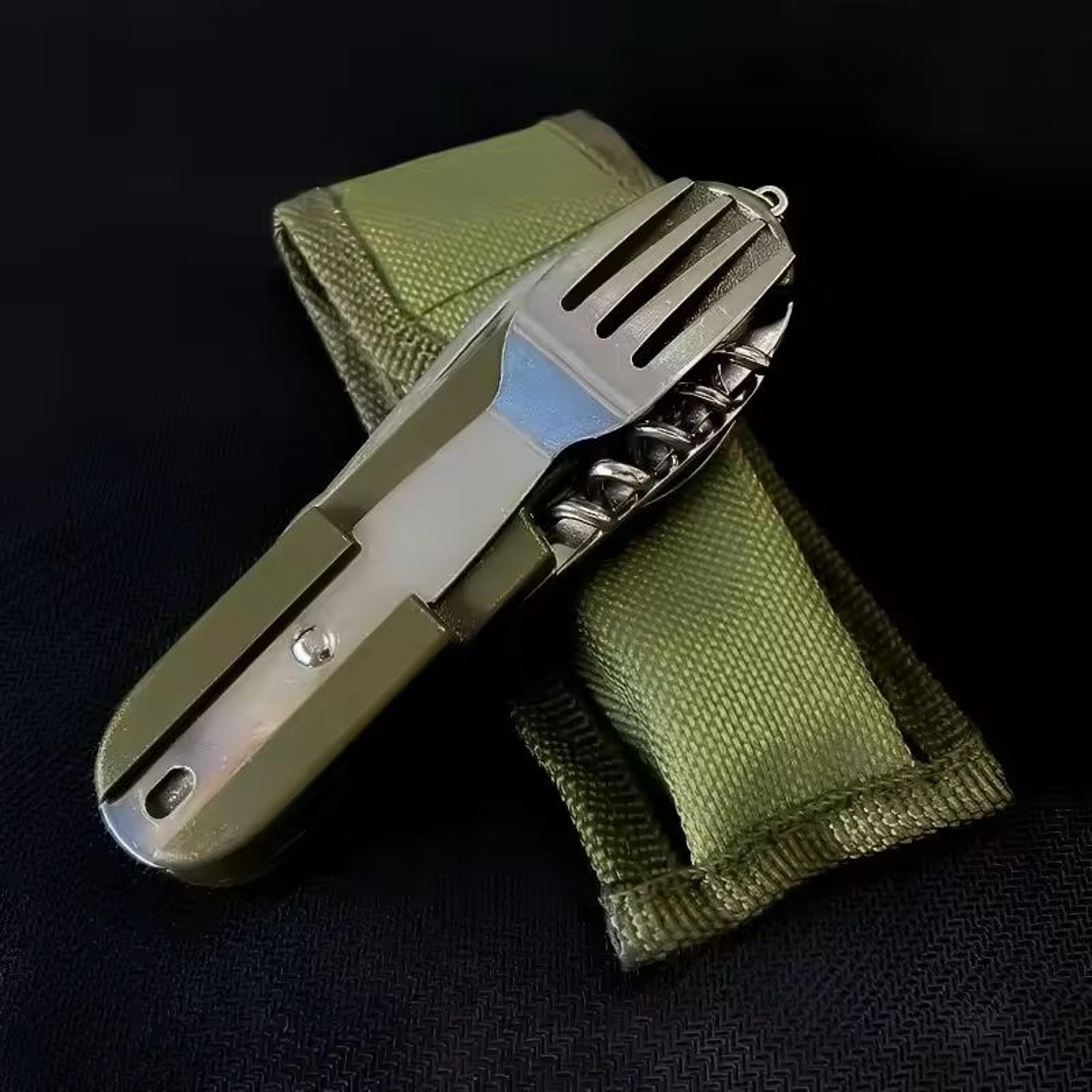 7 in 1 multifunctional folding camping tableware set