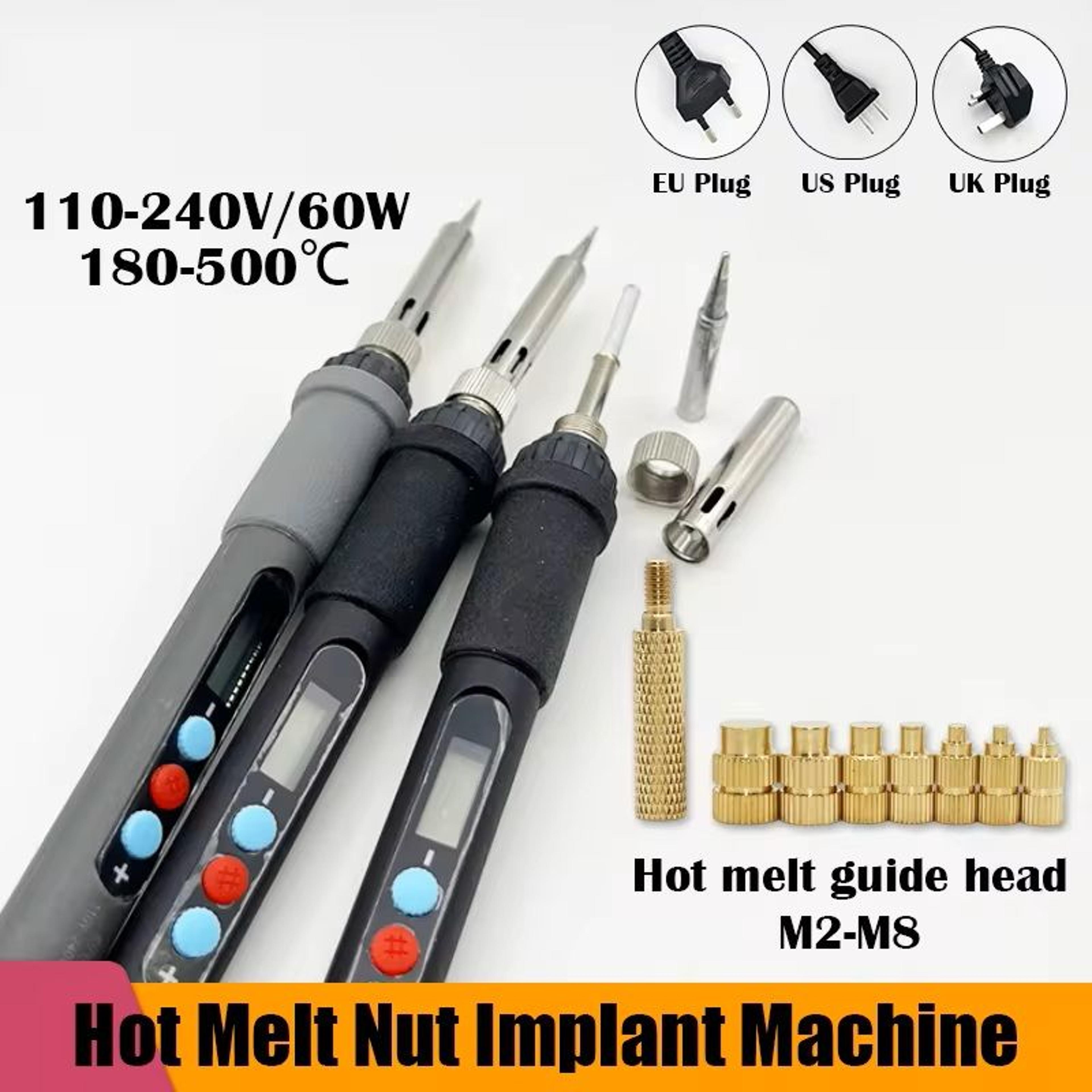 hot melt insert nut kit with soldering iron tip for 3d printing