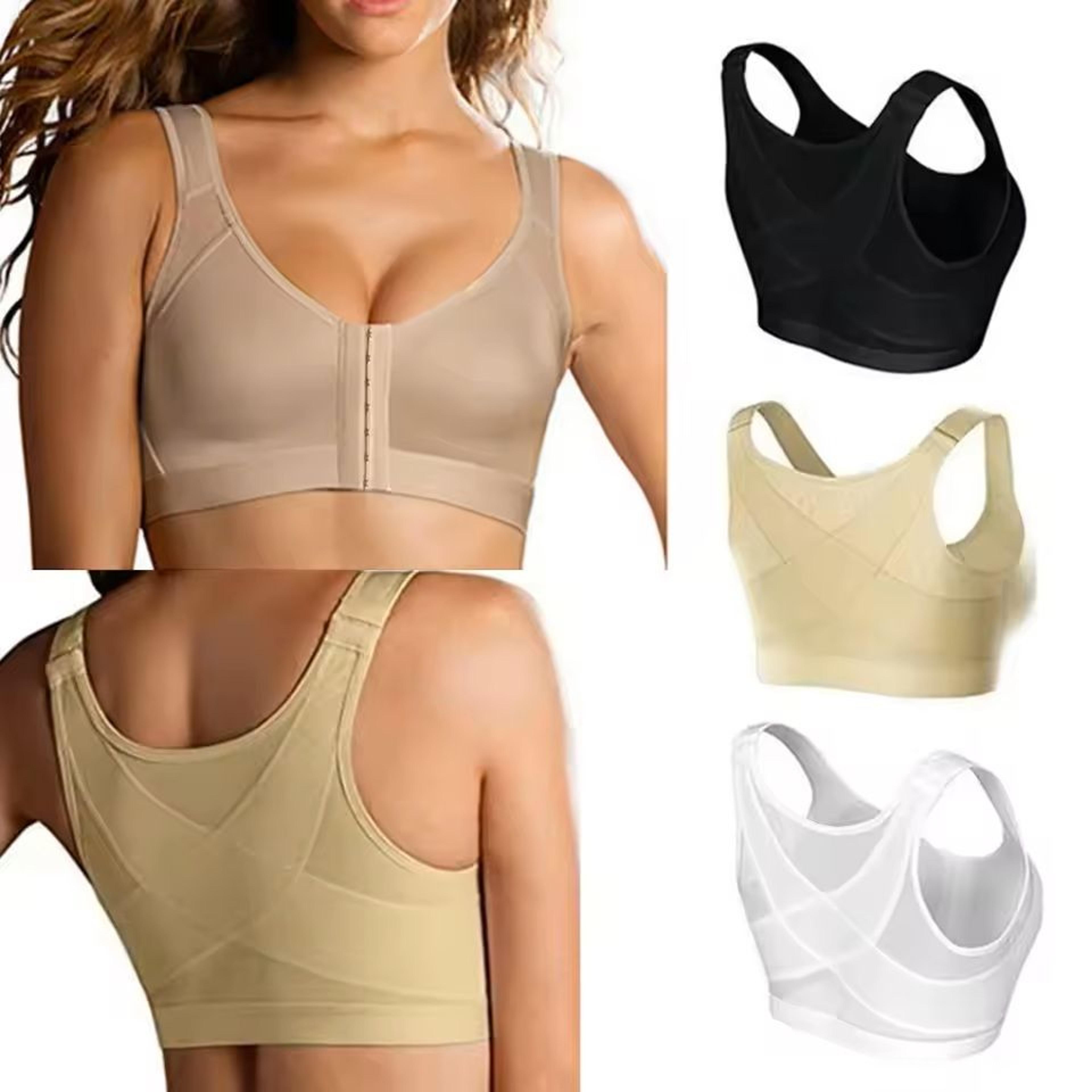 front closure posture support sports bra