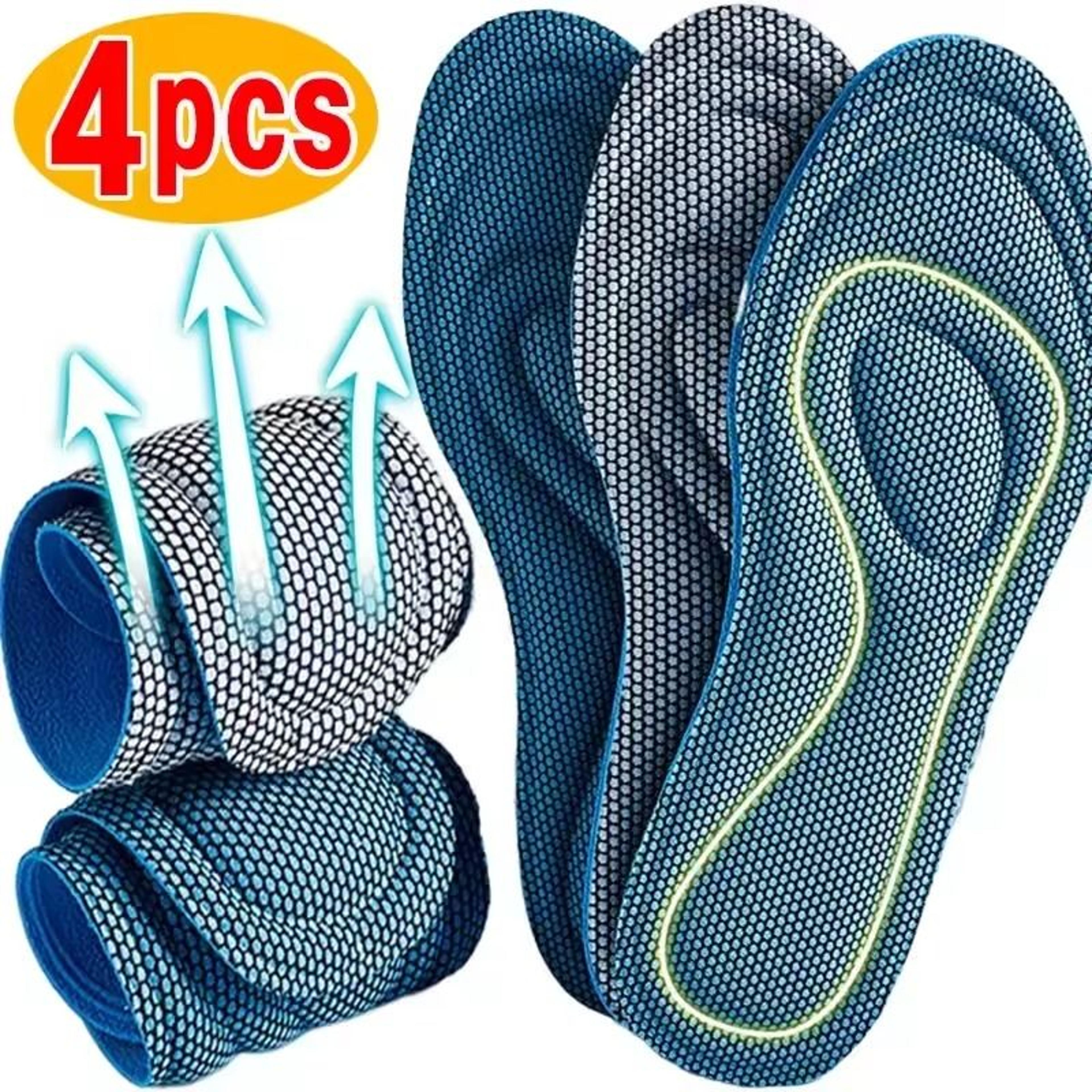 memory foam orthopedic insoles with antibacterial sweat absorption for running and sports