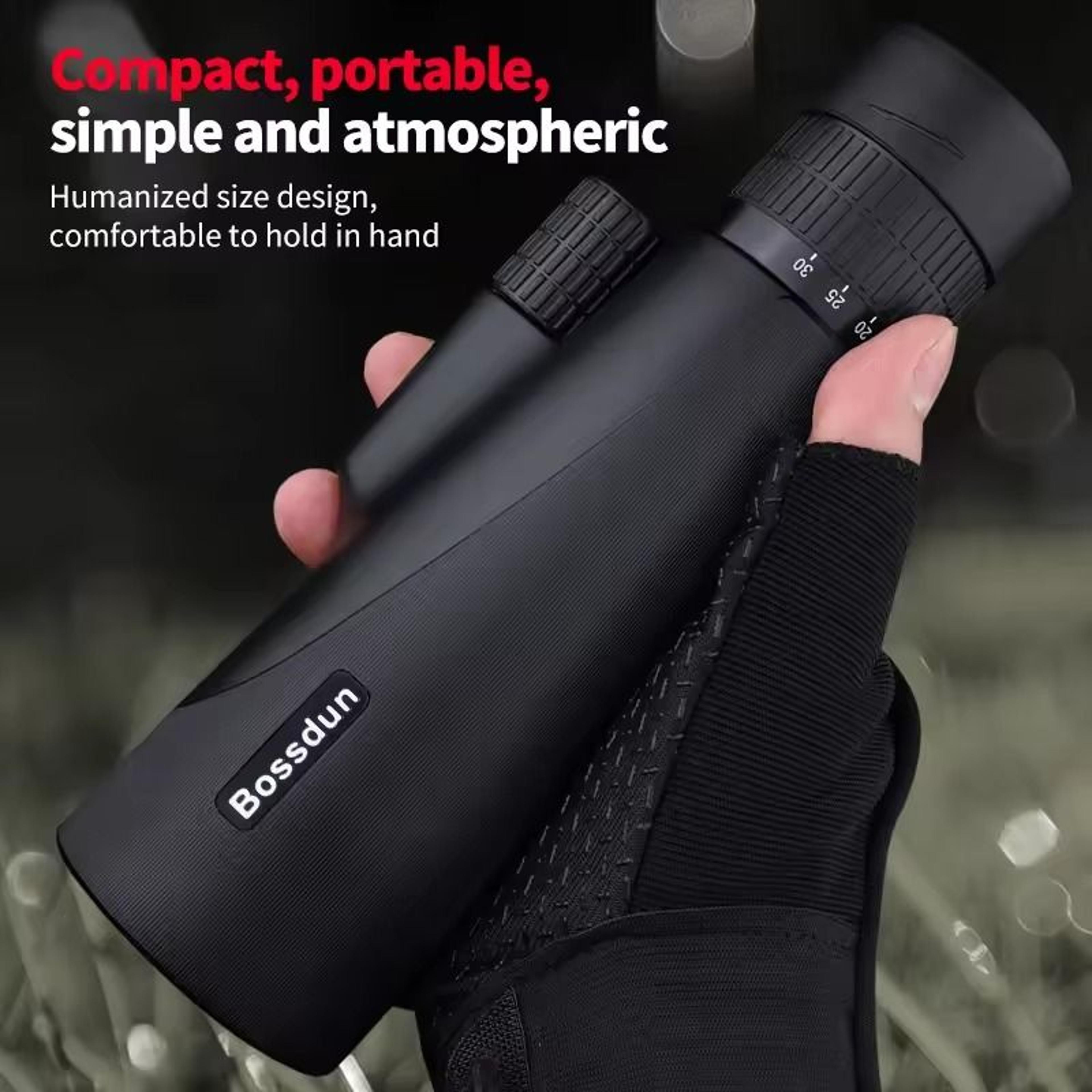 10–30x50 hd zoom monocular telescope with tripod and phone adapter