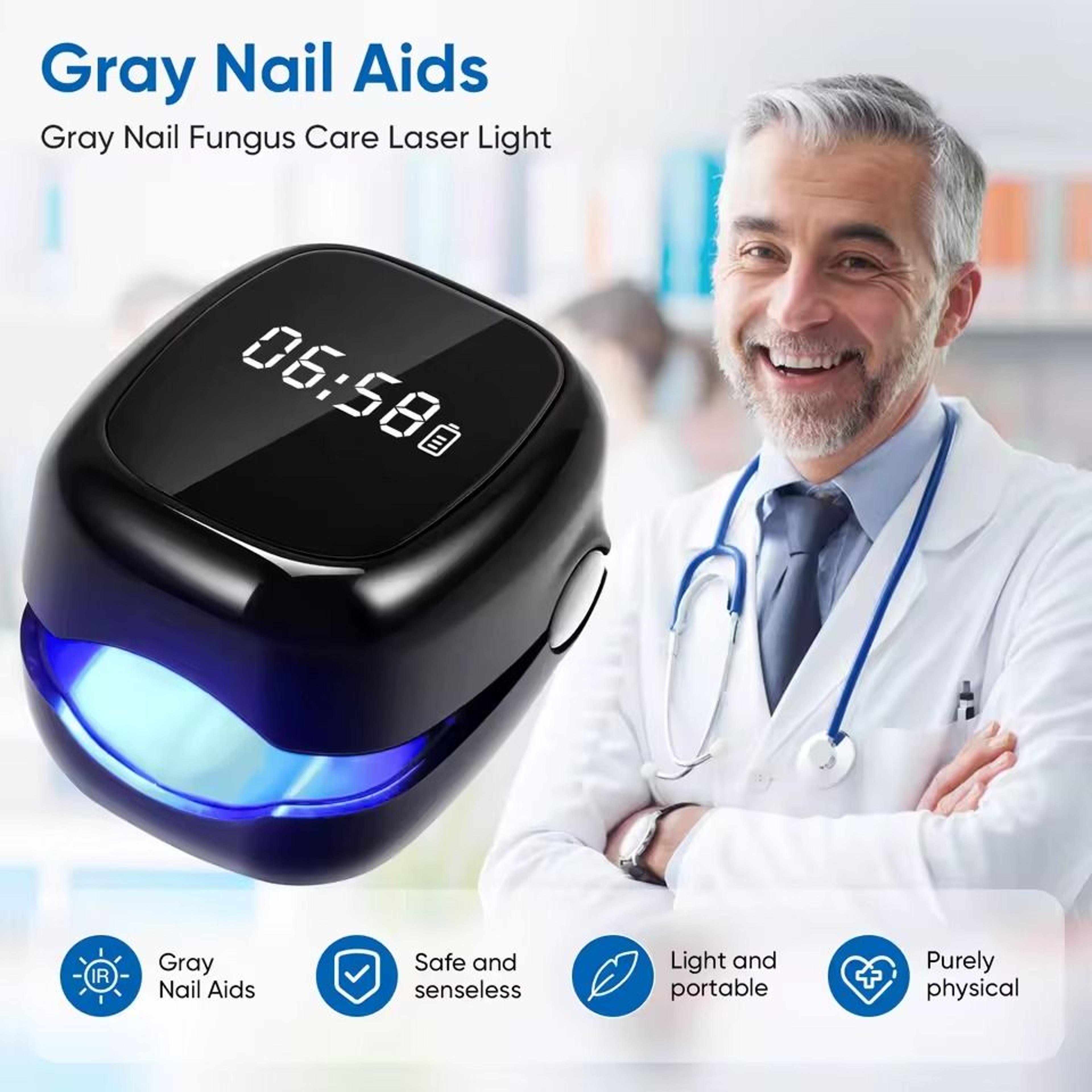wireless nail fungus laser therapy device with blue light and ultra-pulsed laser