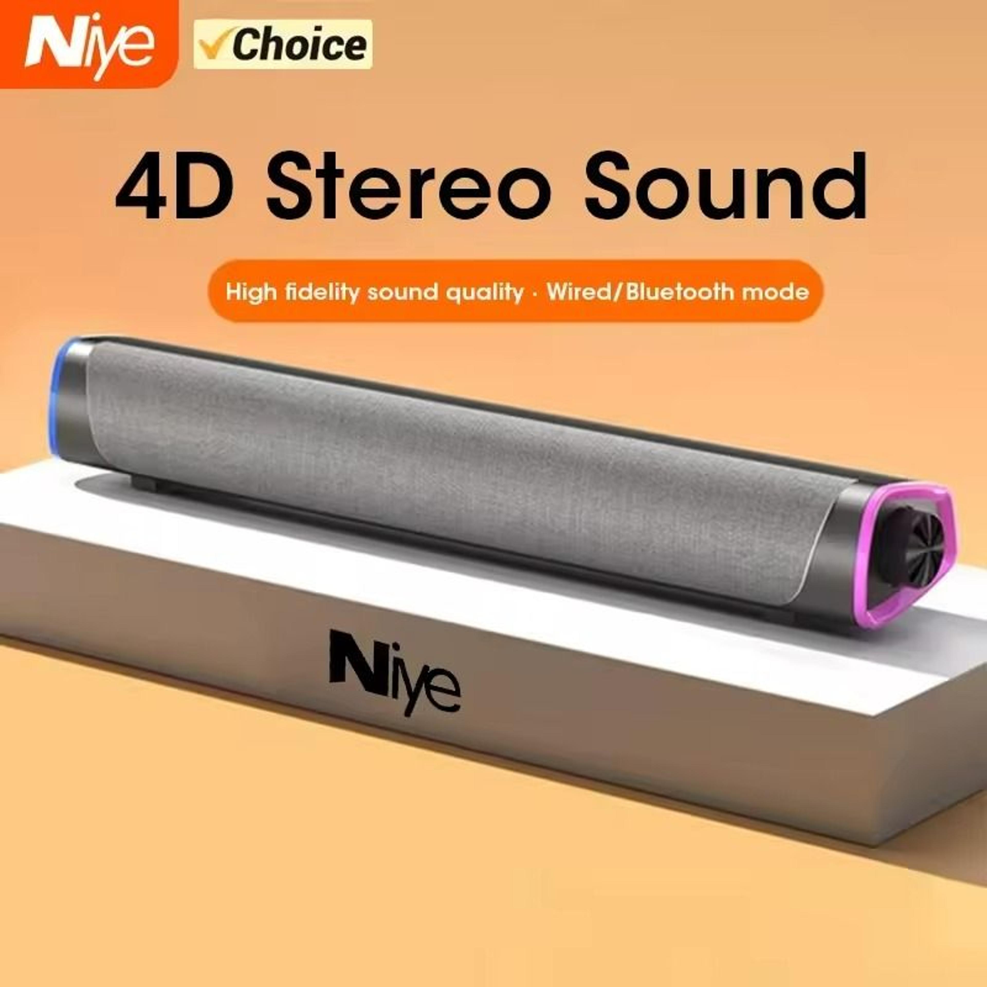 bluetooth computer speaker bar stereo subwoofer with wired connection