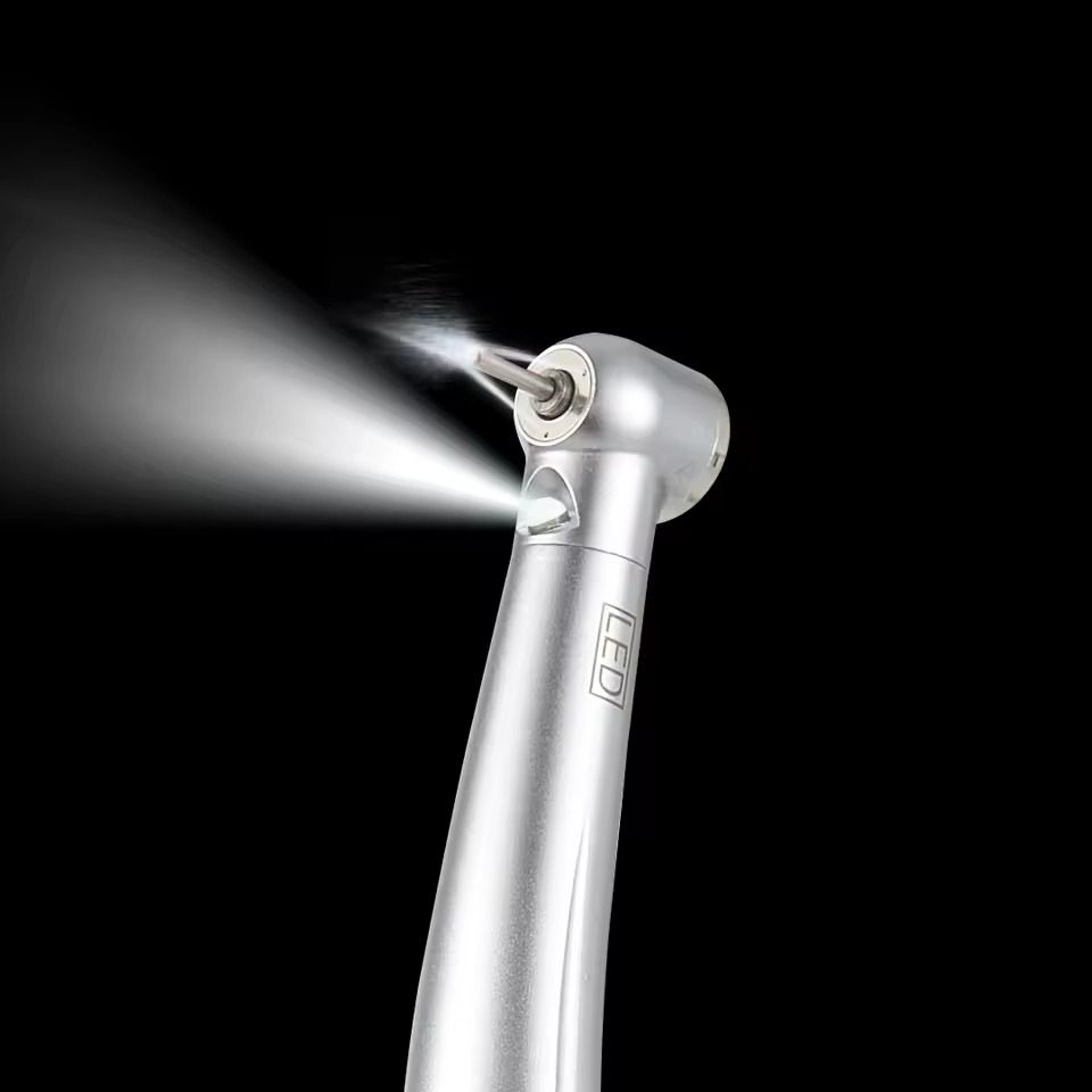 high speed dental handpiece with led light push button air turbine