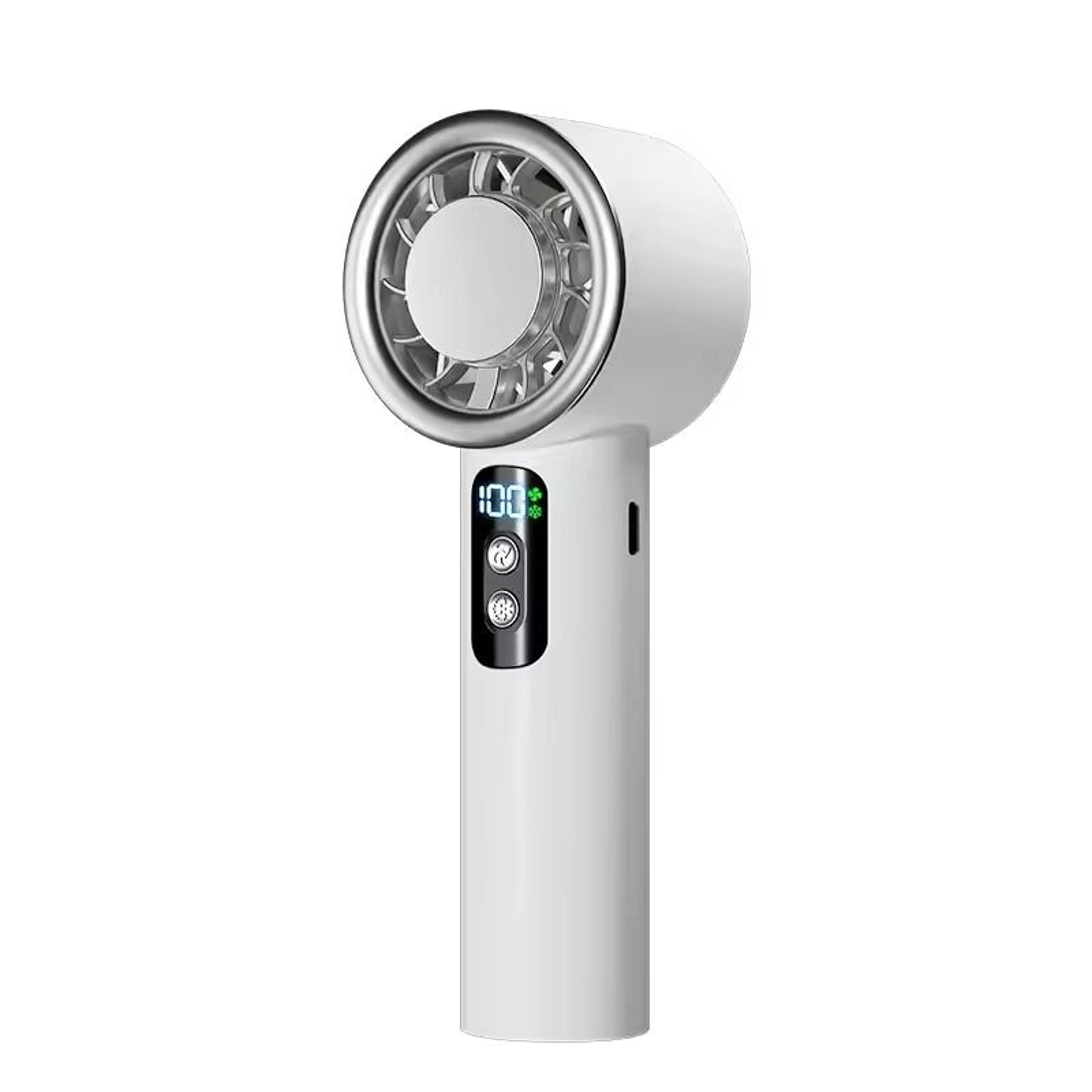 mini ice compress handheld fan with 3 speeds and rechargeable turbo coolin