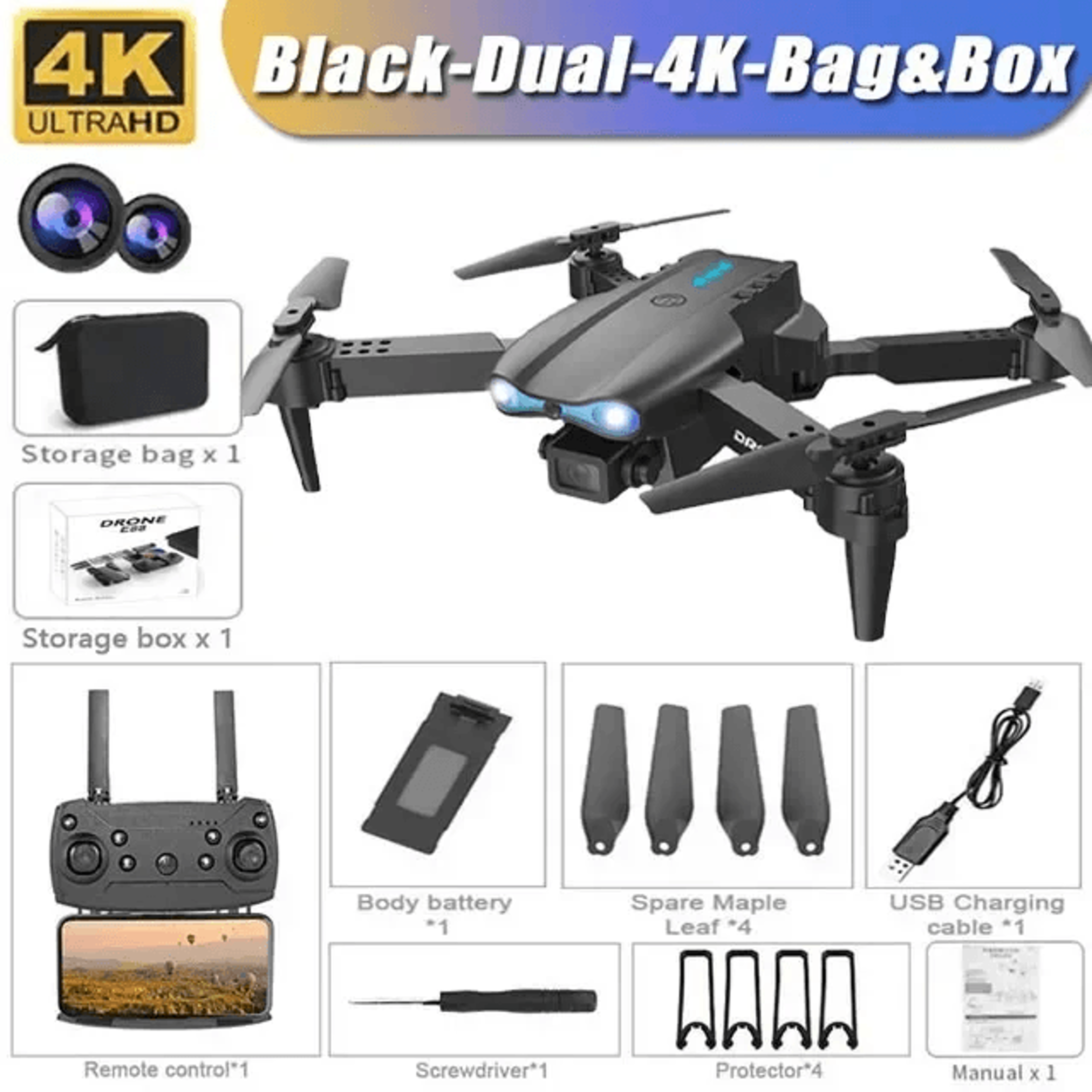 e99 pro drone with 6k camera and altitude hold quadcopter