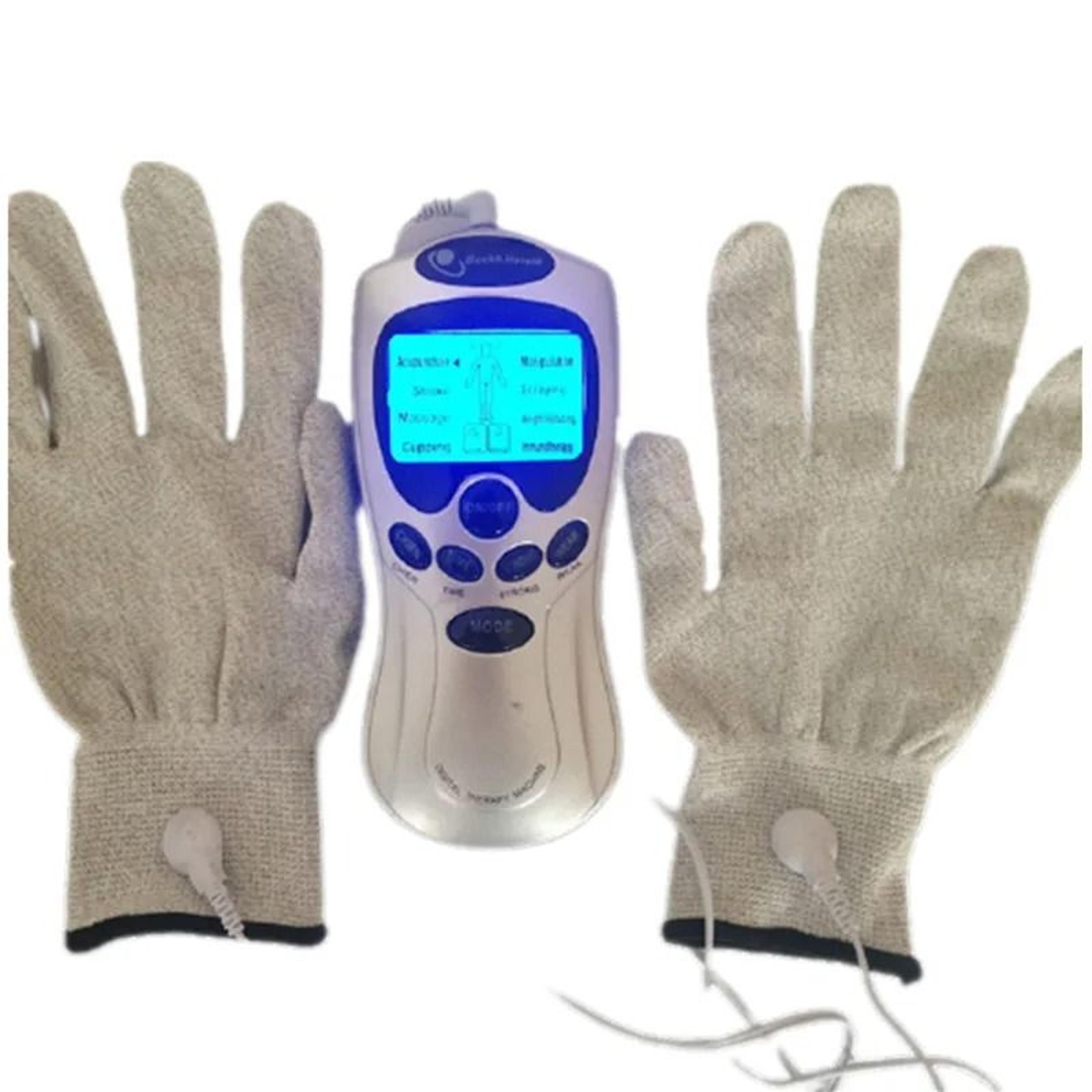 tens full body electric pulse massager with 8 modes and gloves