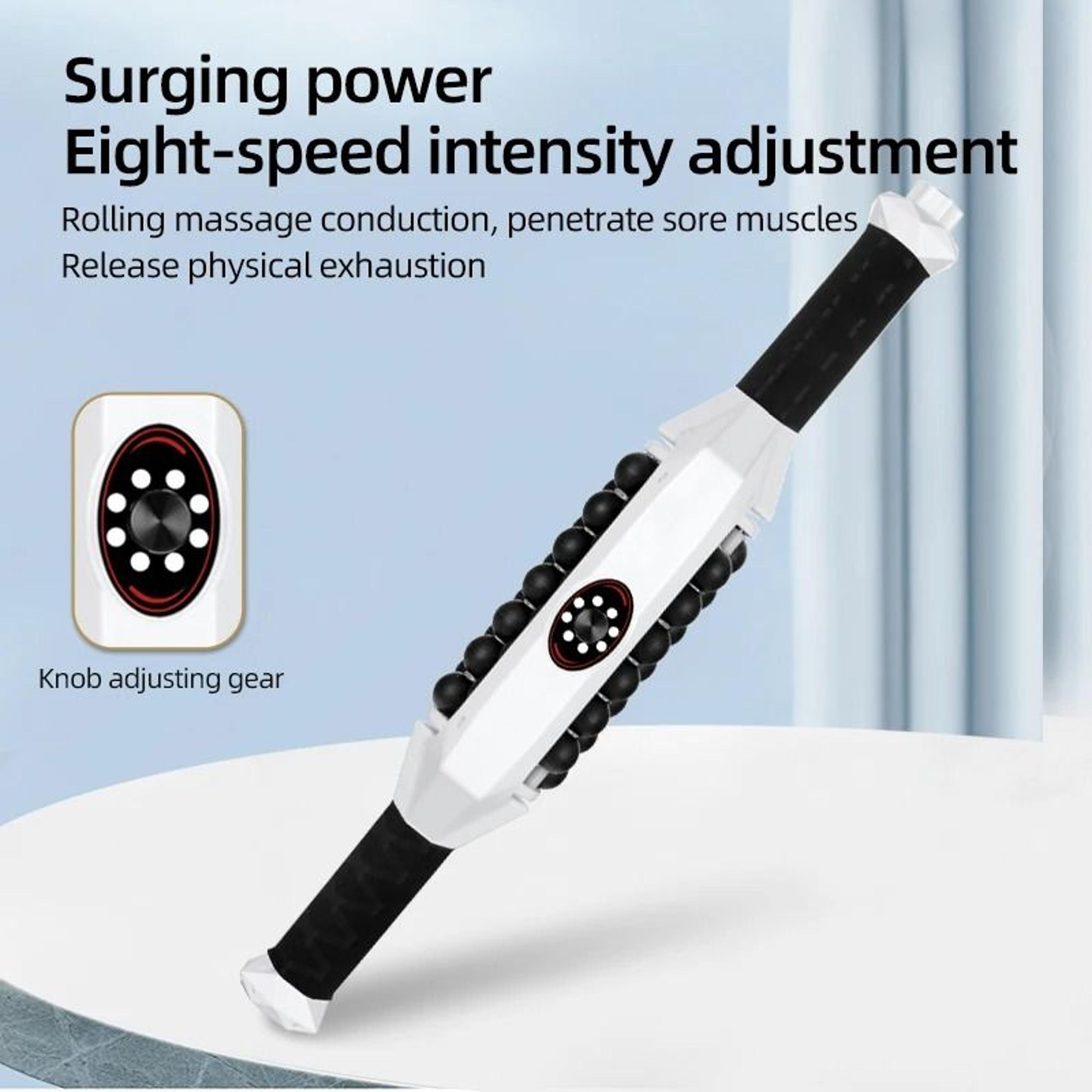 360 rotating handheld massage roller for full body muscle relief