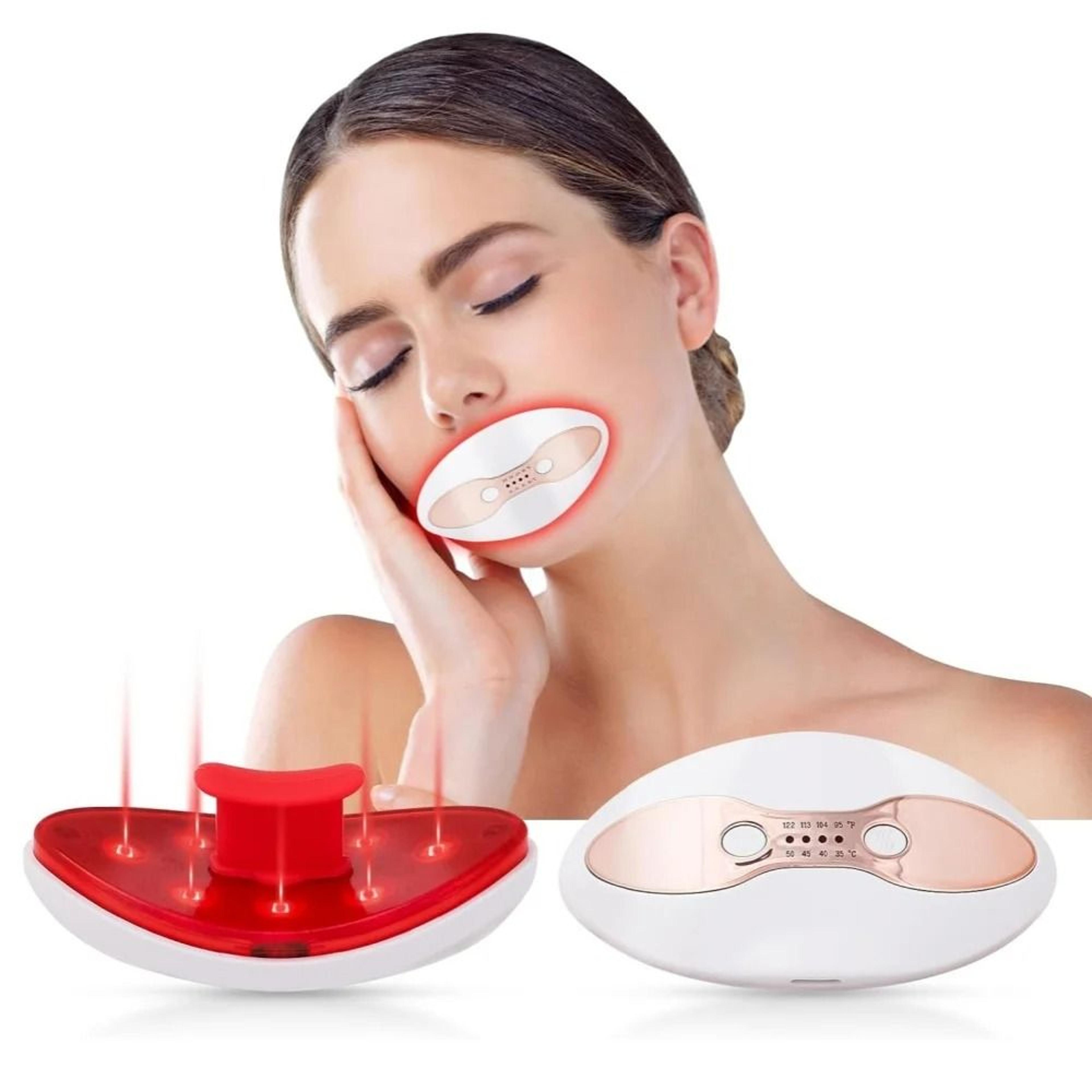led light lip plumper and eye care tool with heating function