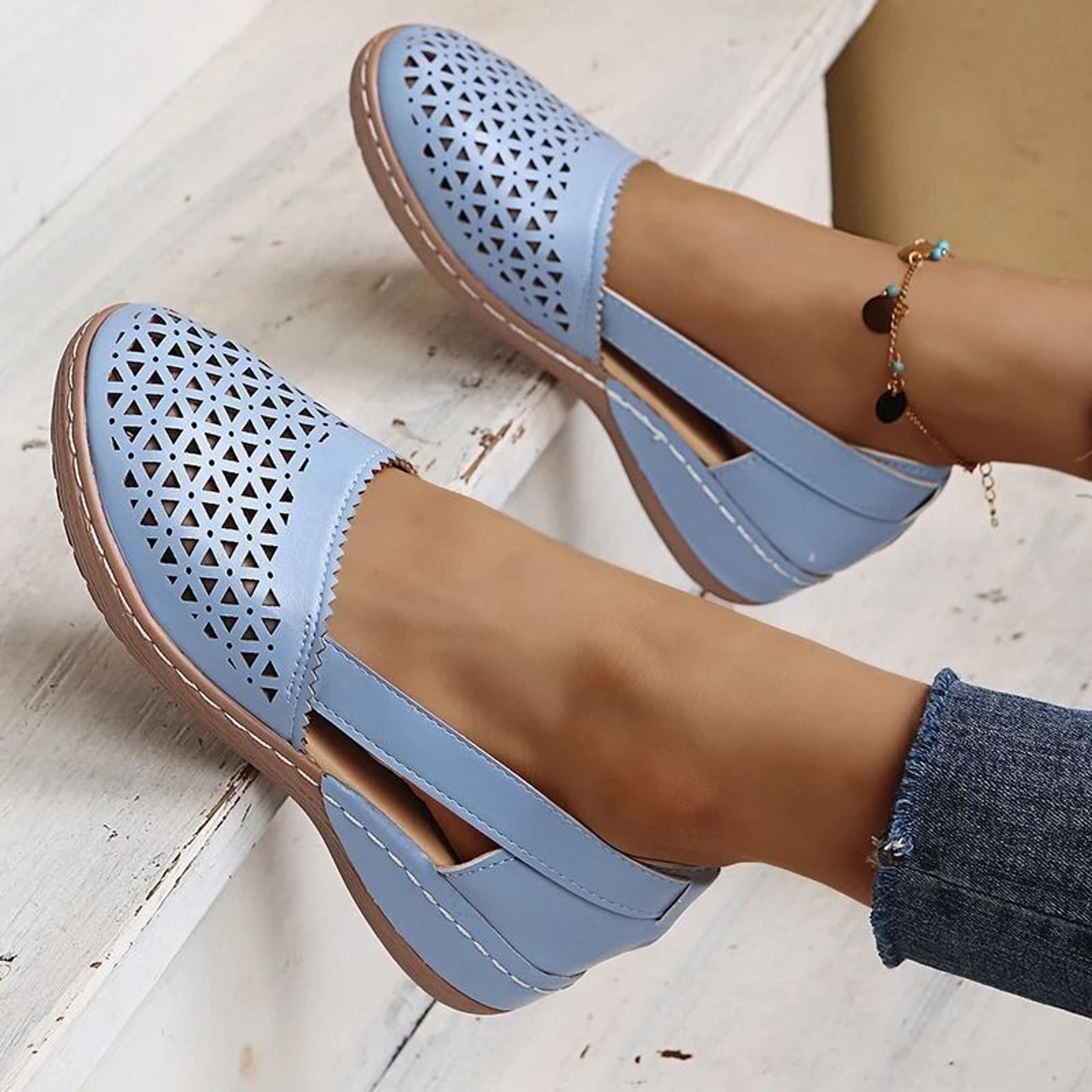 retro flat mary jane sandals for women