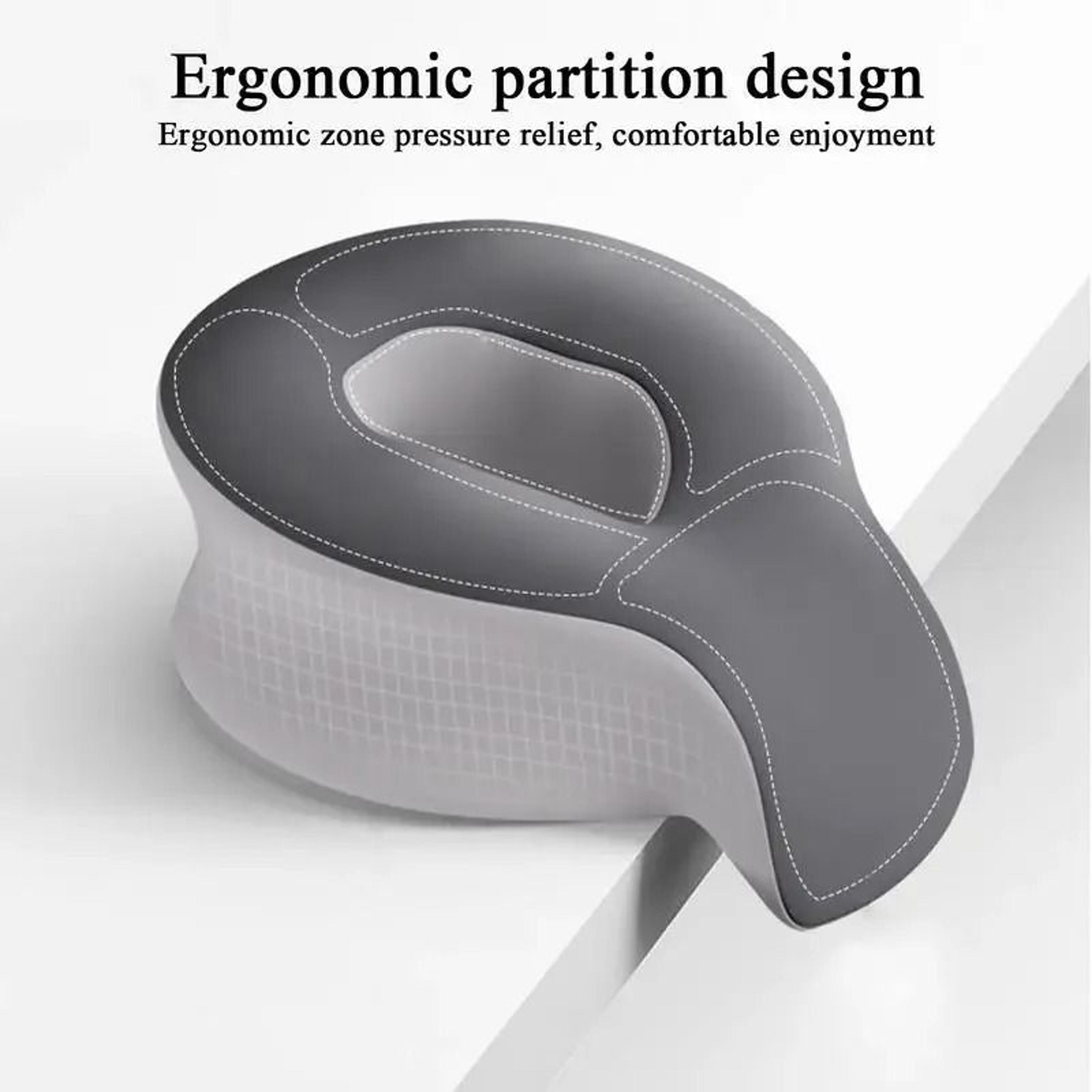 ergonomic lying down memory foam pillow 180 degree rotating face support
