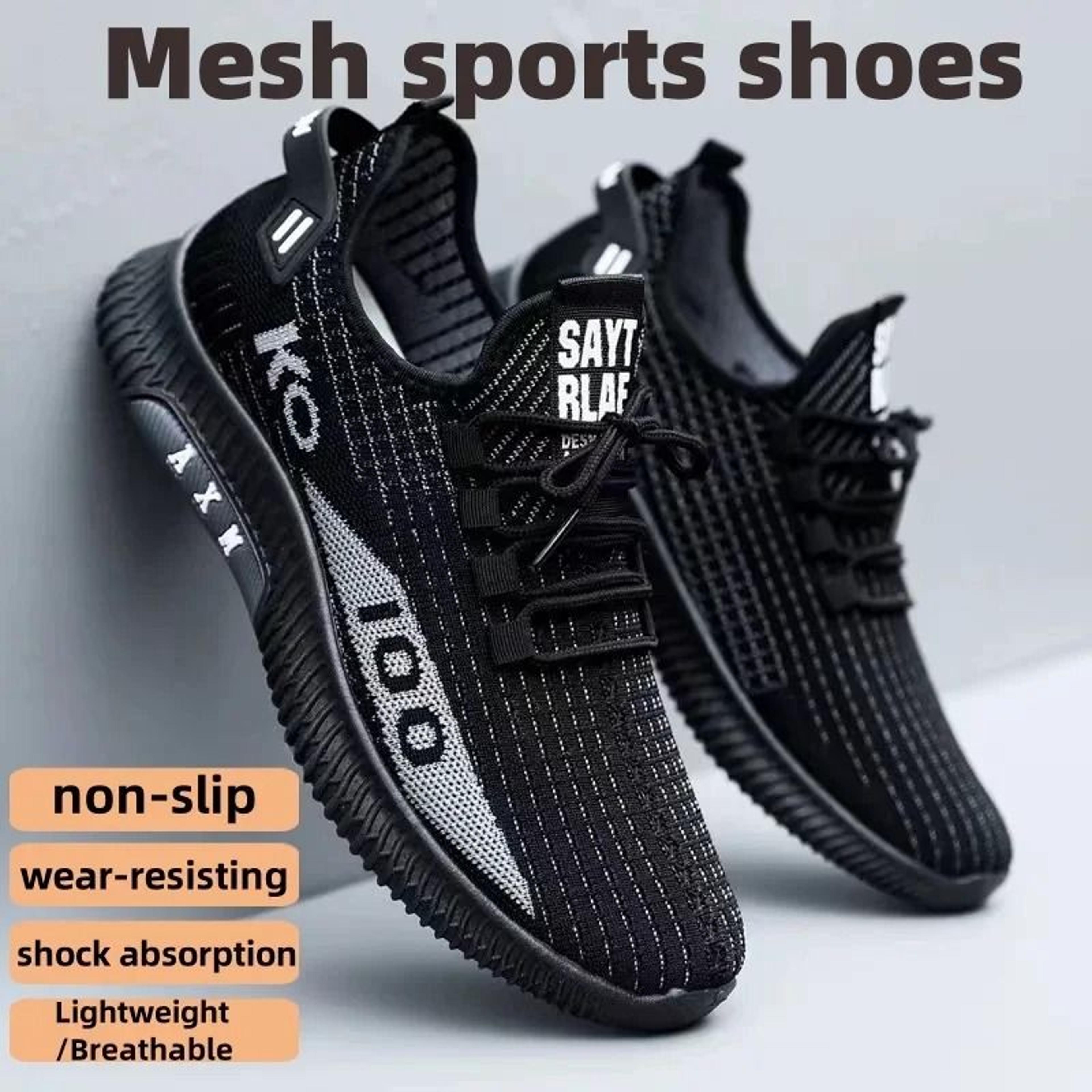 men's breathable sports running shoes for outdoor walking and training