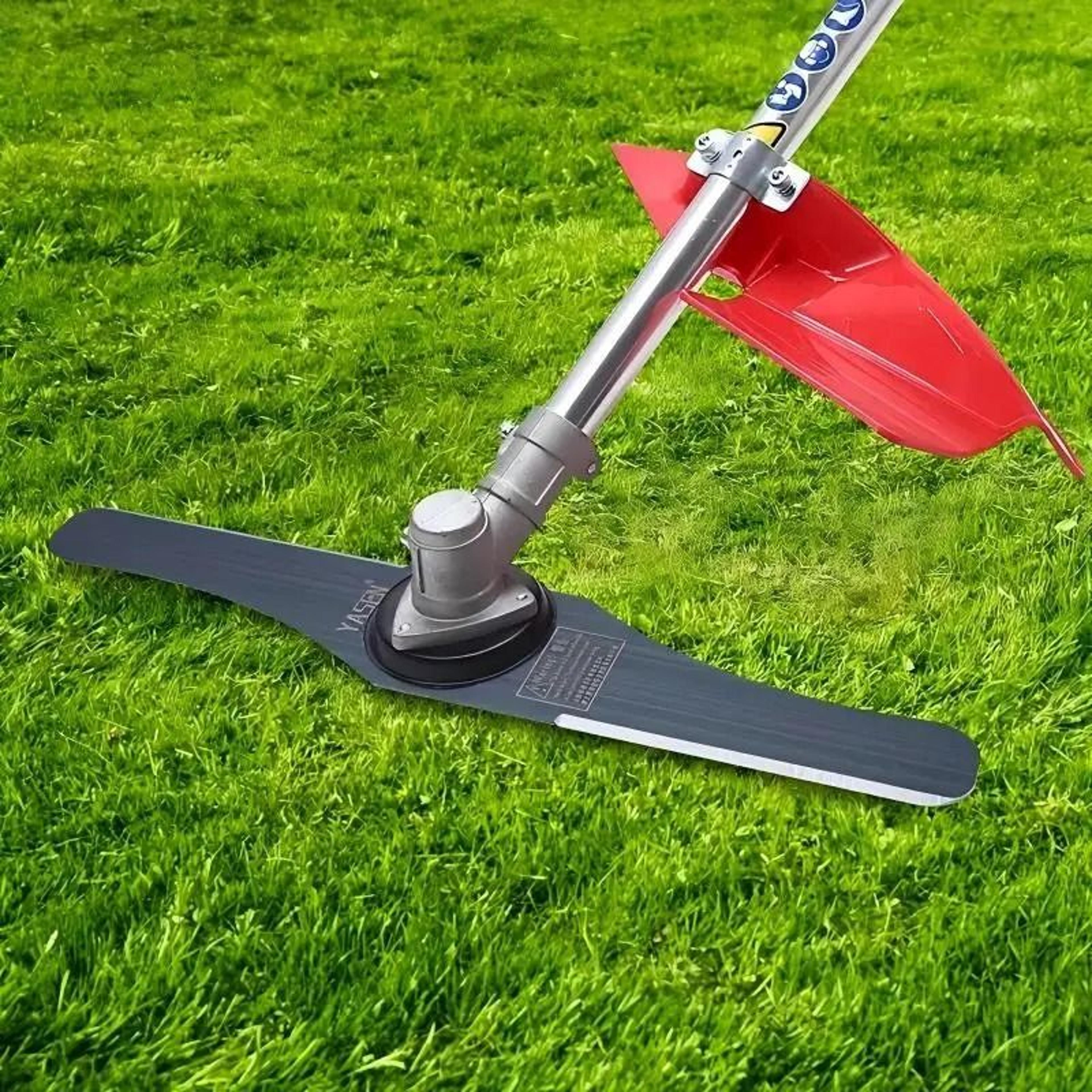 universal double edged weeder cutters with adapter kit for lawn mower