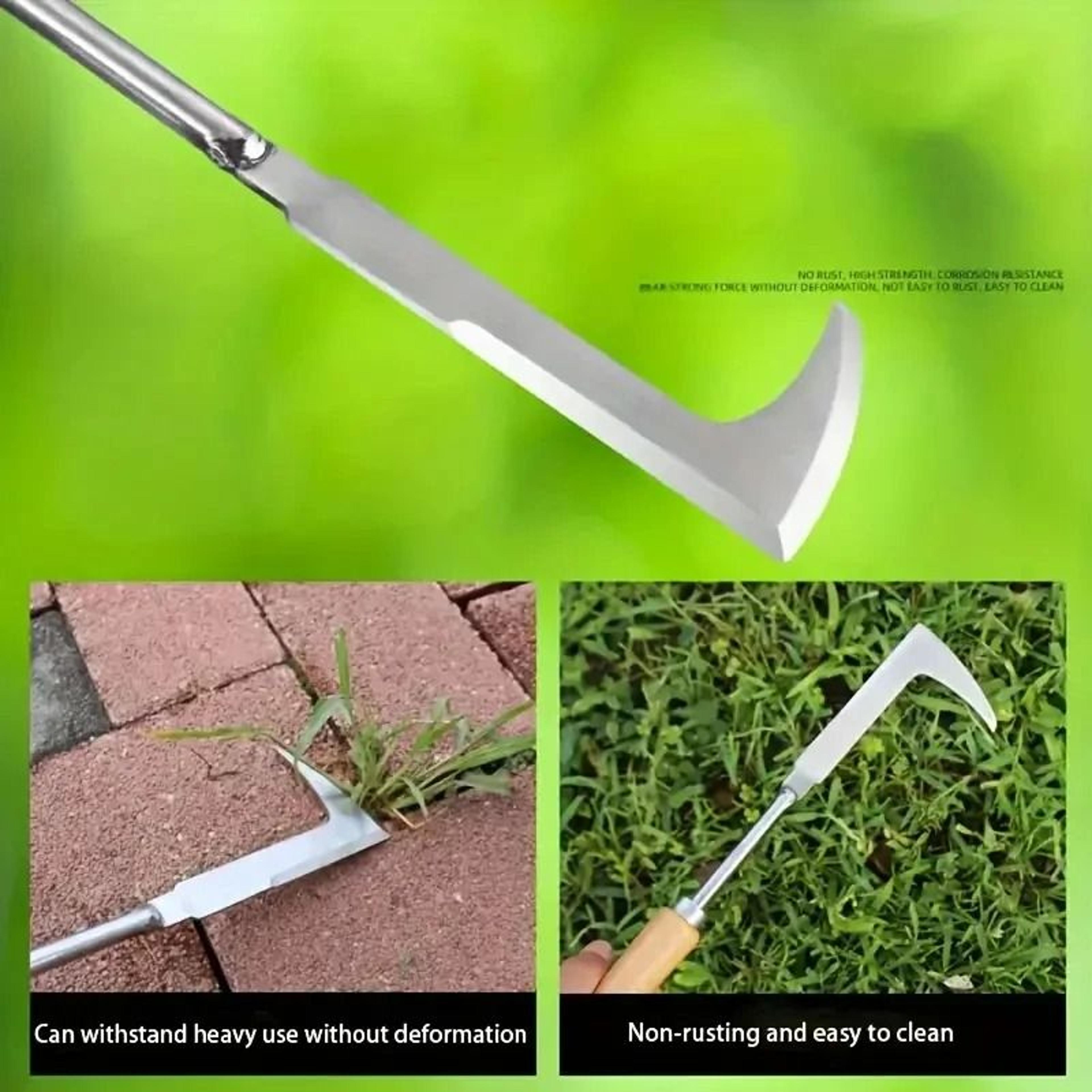 heavy duty carbon steel weeding shovel with ergonomic grip