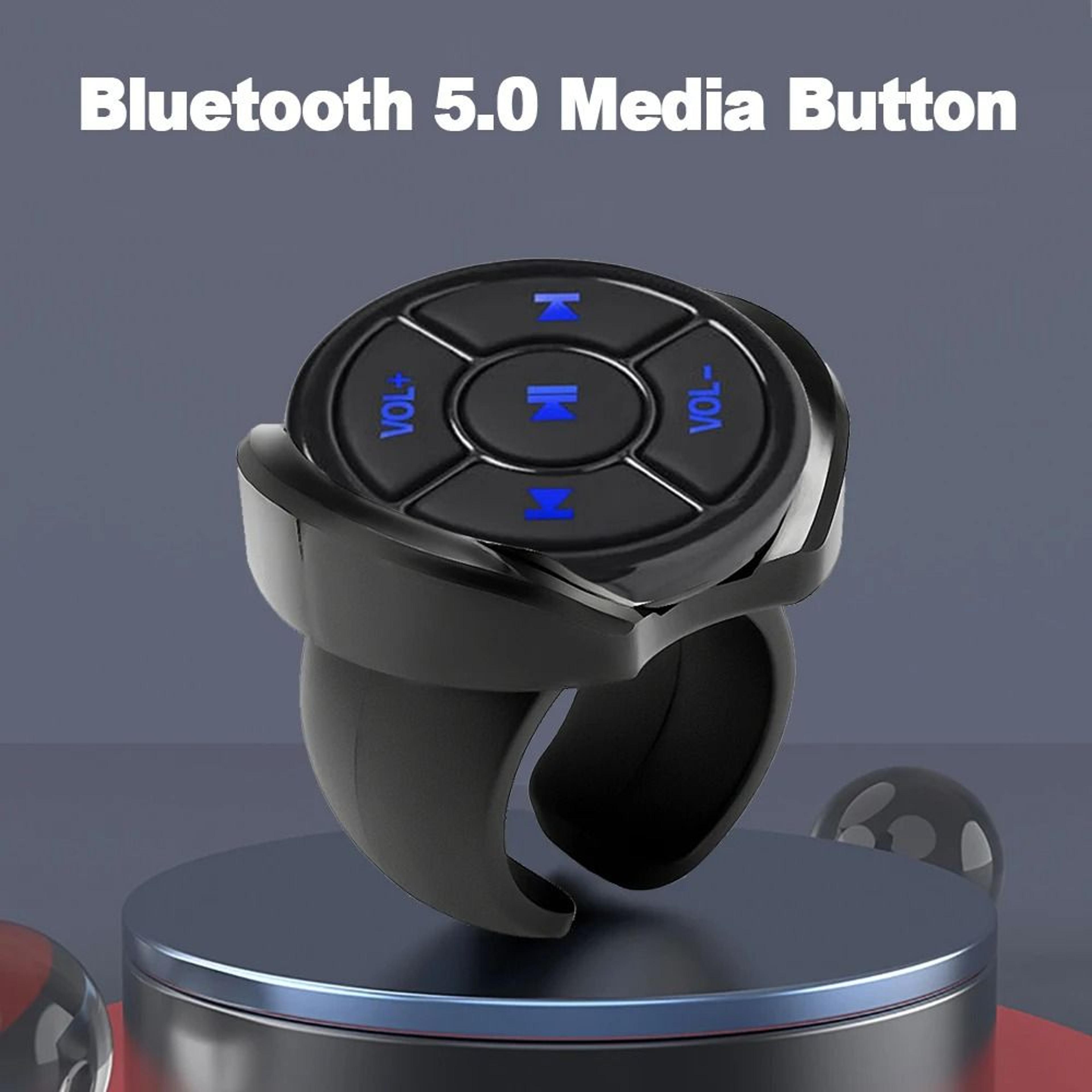 wireless bluetooth 5.0 remote media button for car, bike, and motorcycle