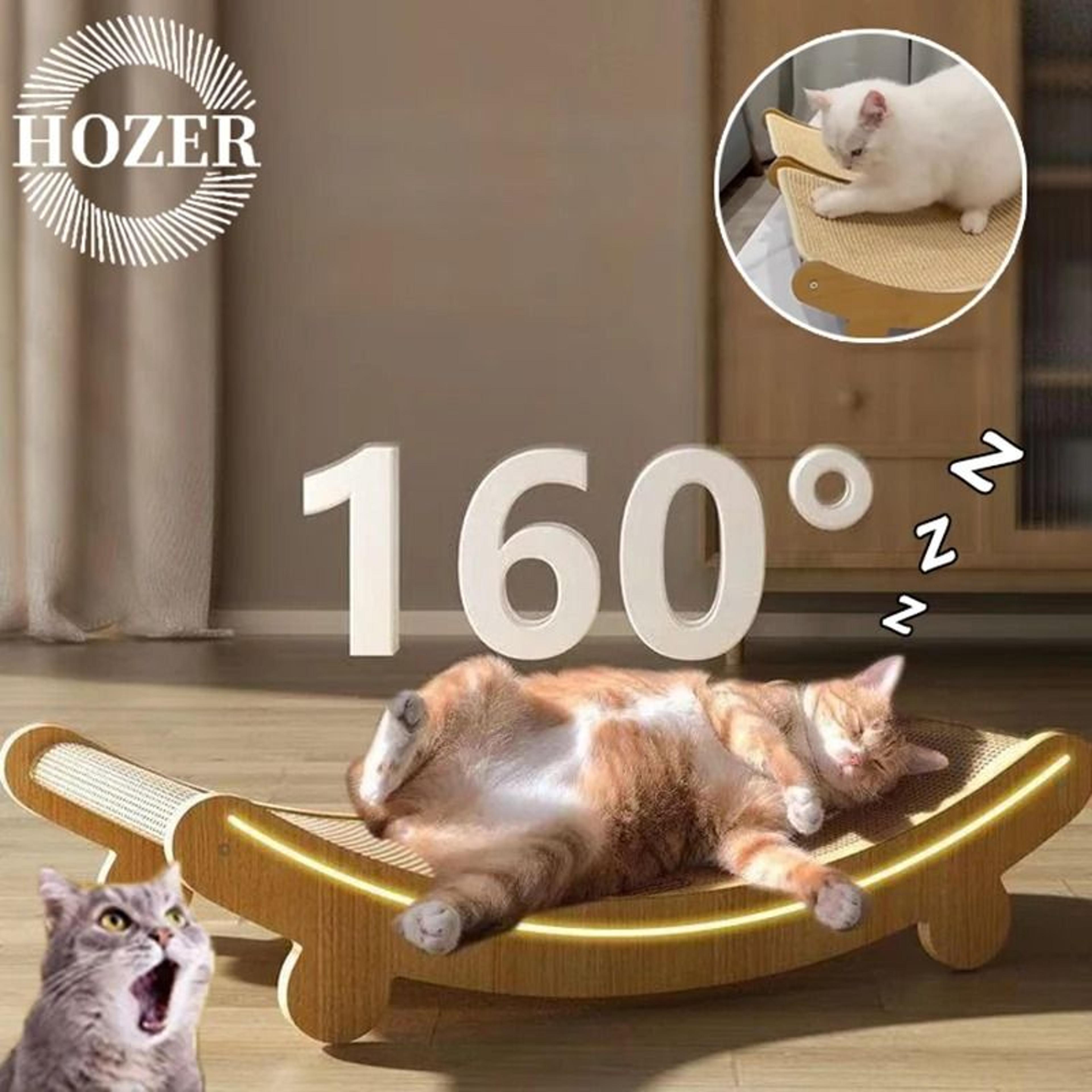 cat scratching bed and detachable scratch pad combo