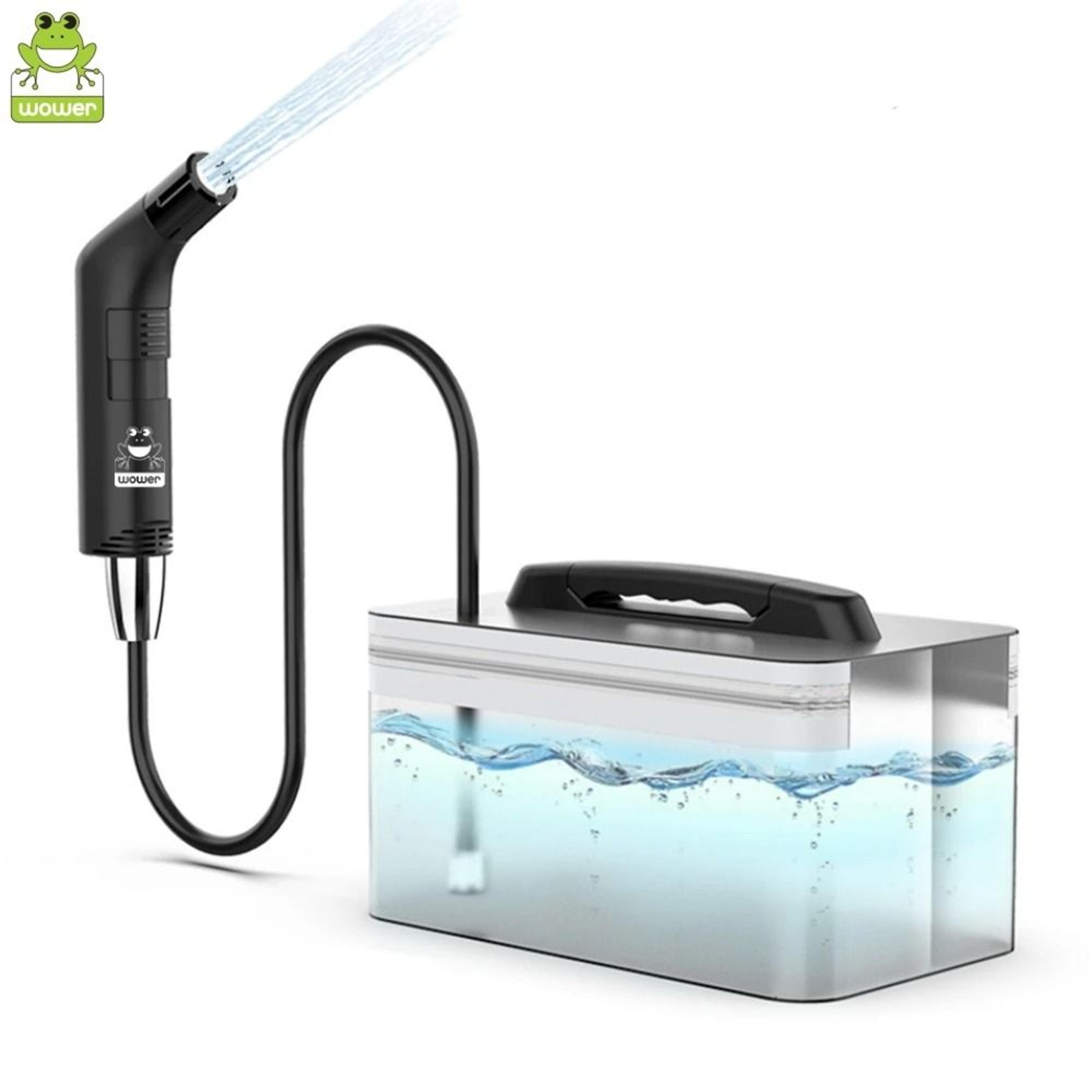 portable electric bidet with rechargeable spray and 2.3l tank for travel and camping