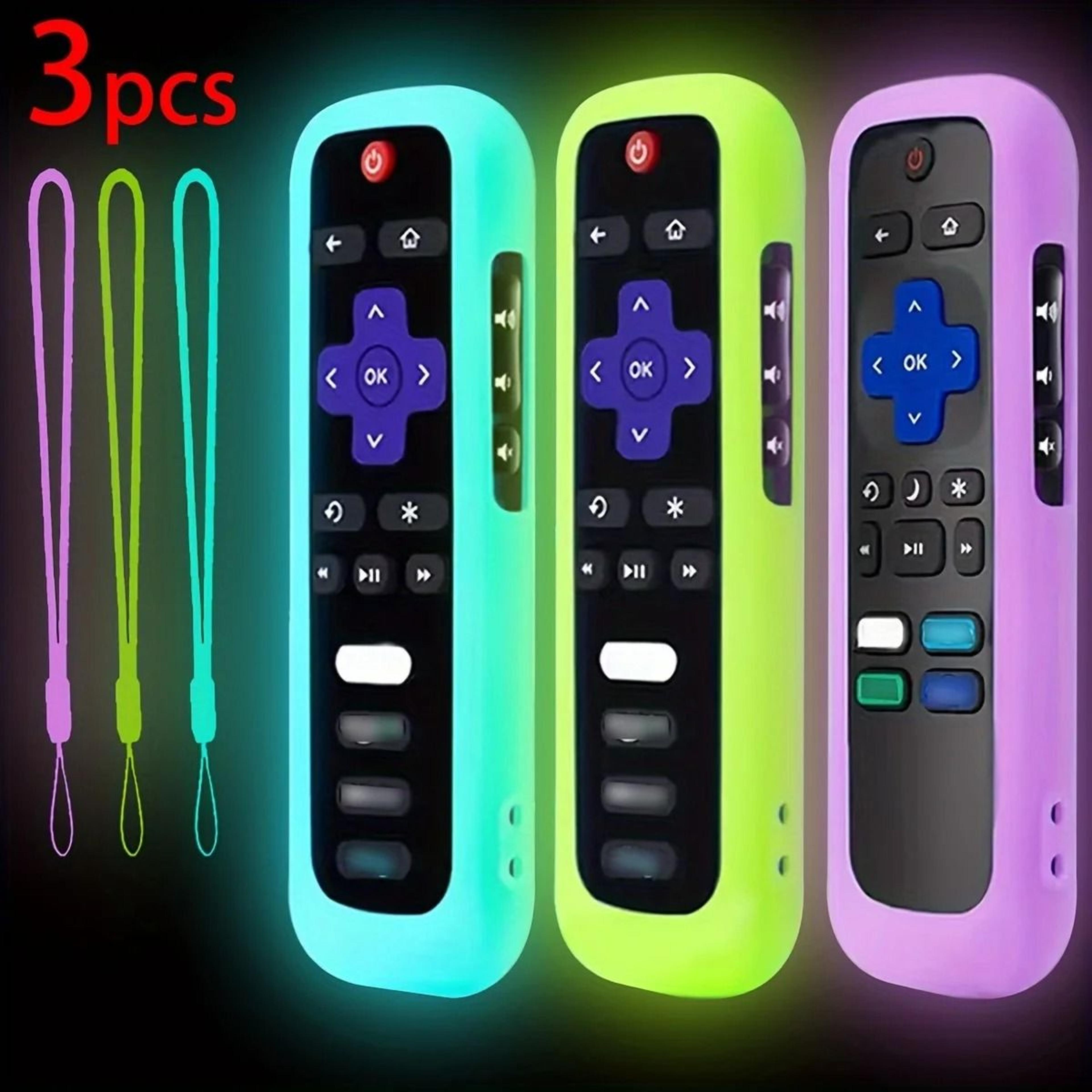 luminous silicone remote control case with strap for tcl hisense roku tv
