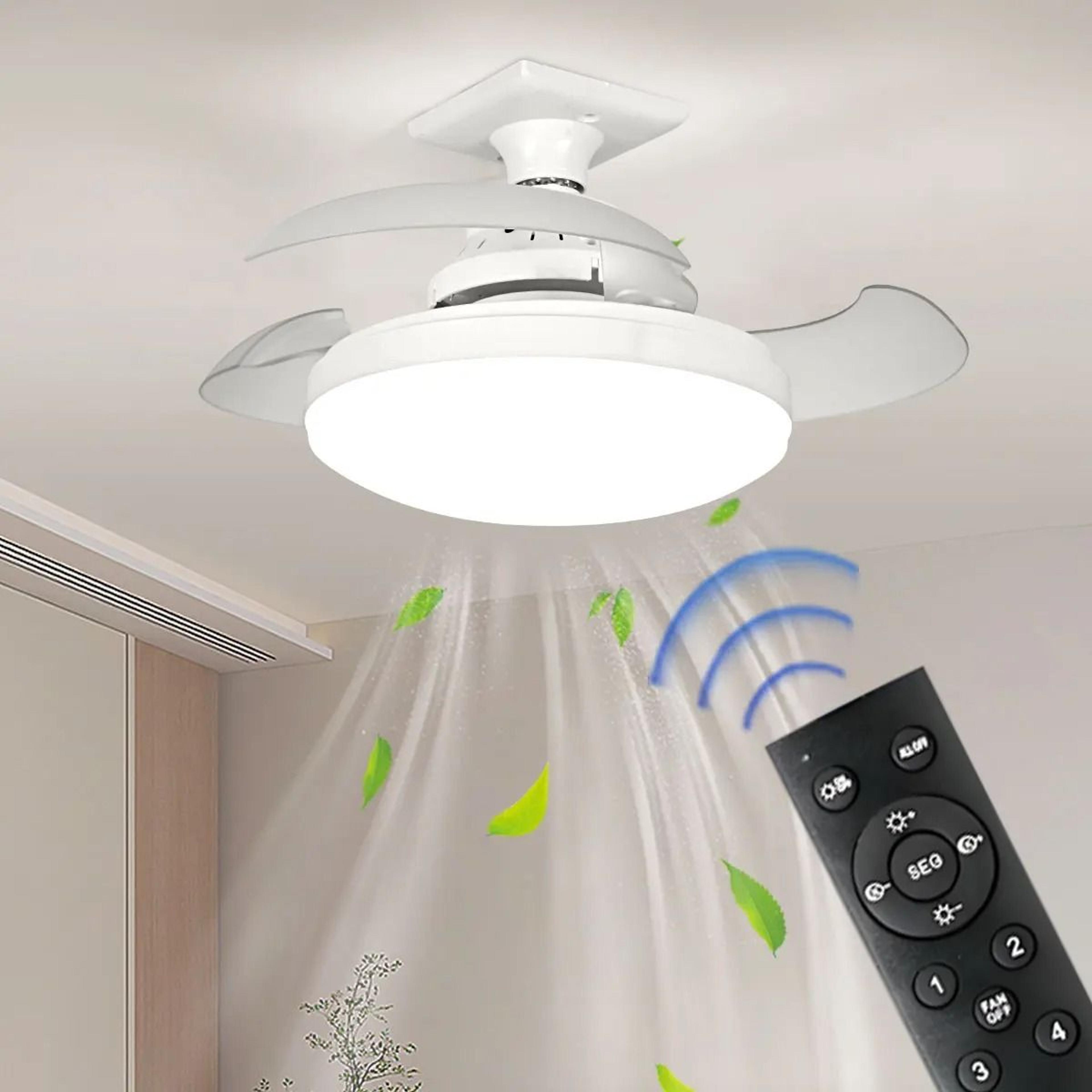 led ceiling fan light with remote control and adjustable brightness
