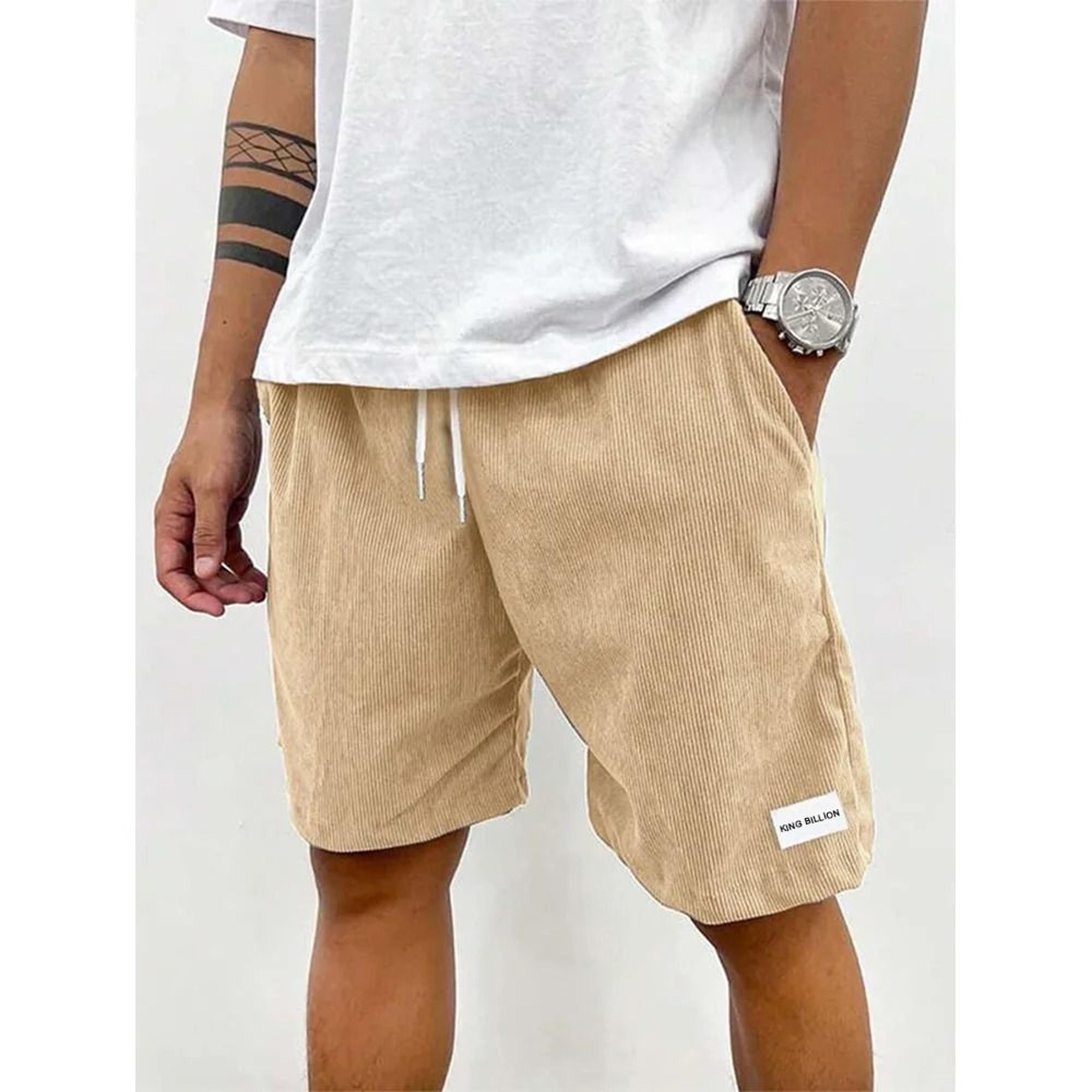 men's corduroy casual summer shorts for beach and sportswear