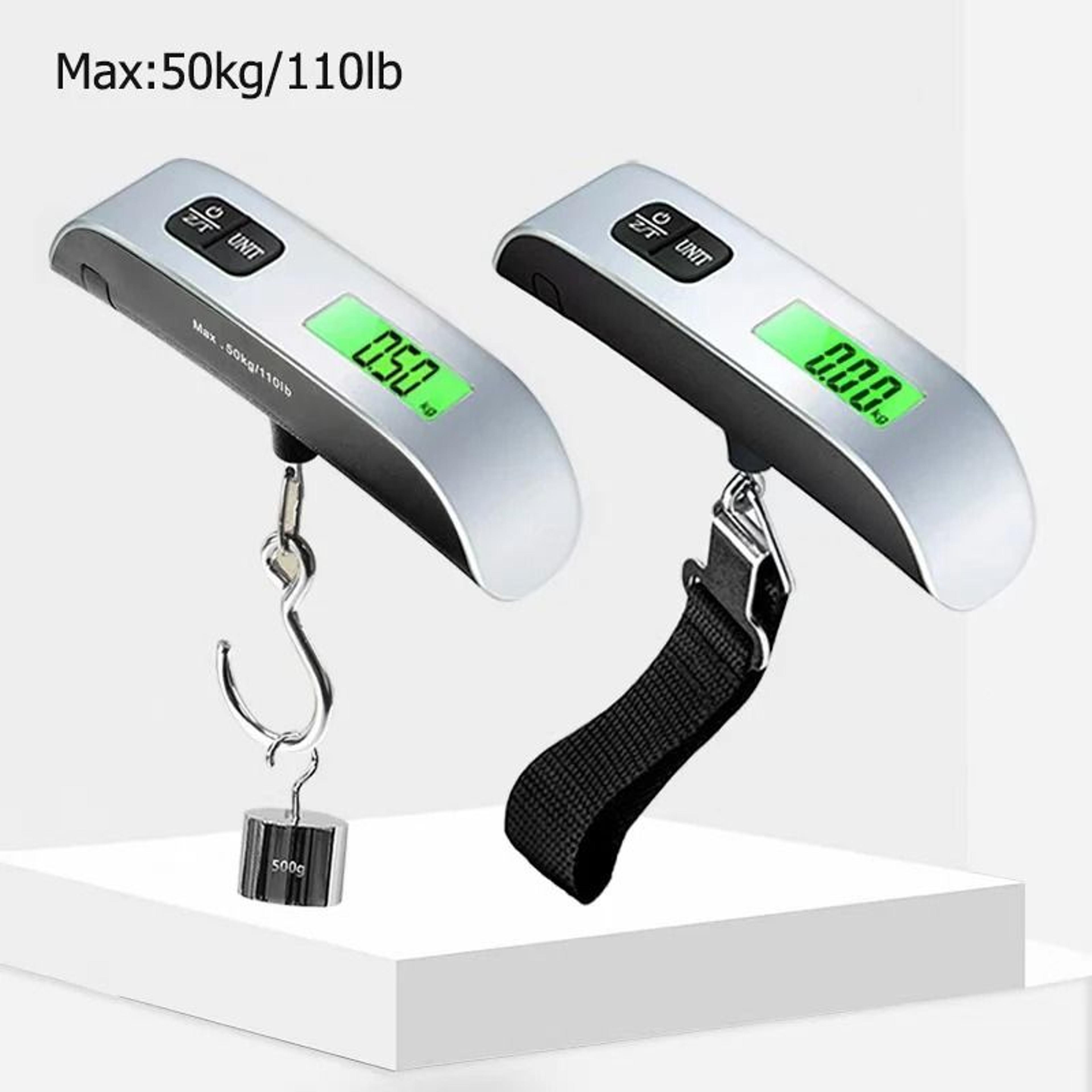 portable digital luggage scale with lcd display and hook for travel bags