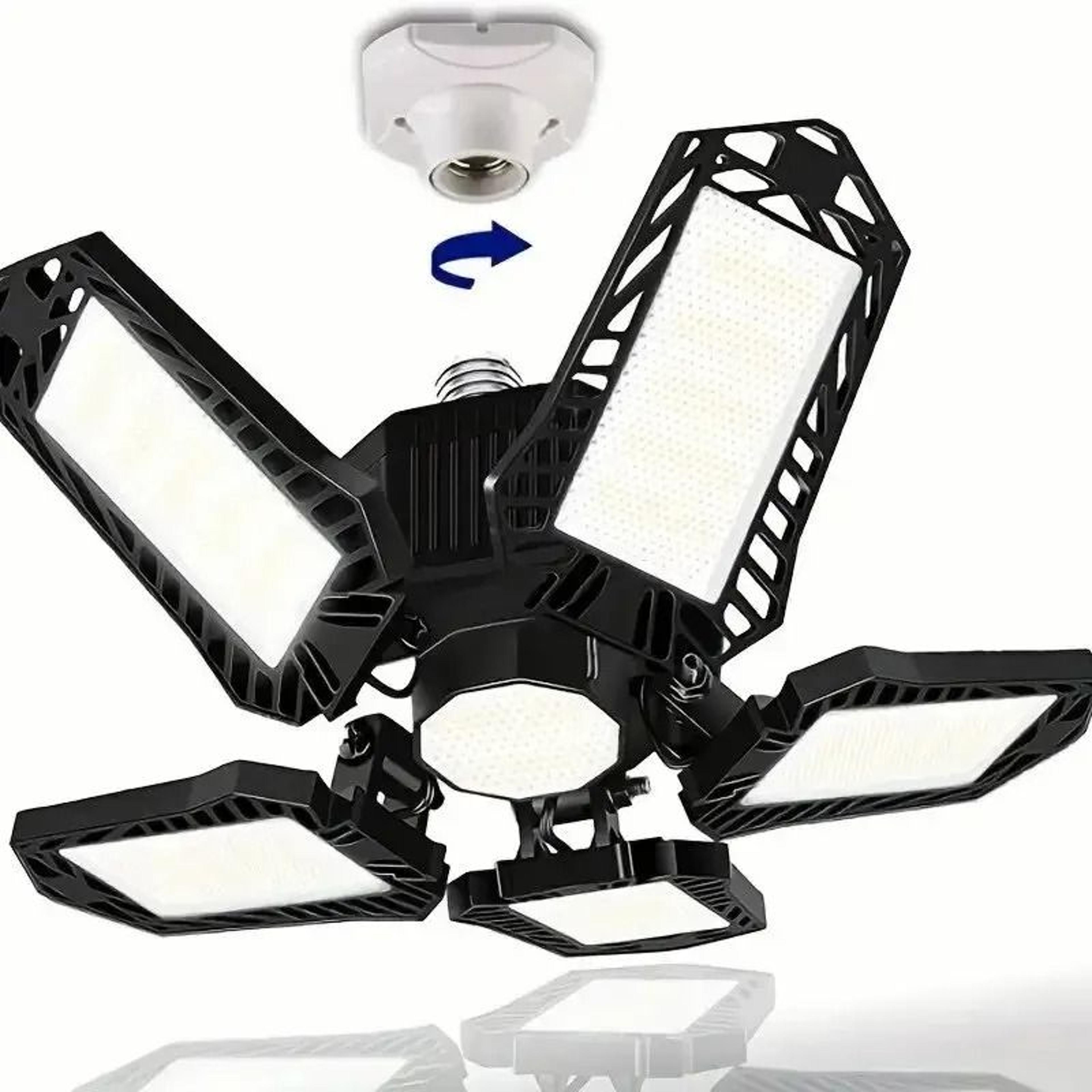 adjustable led garage light bulb with e27 base and folding panels
