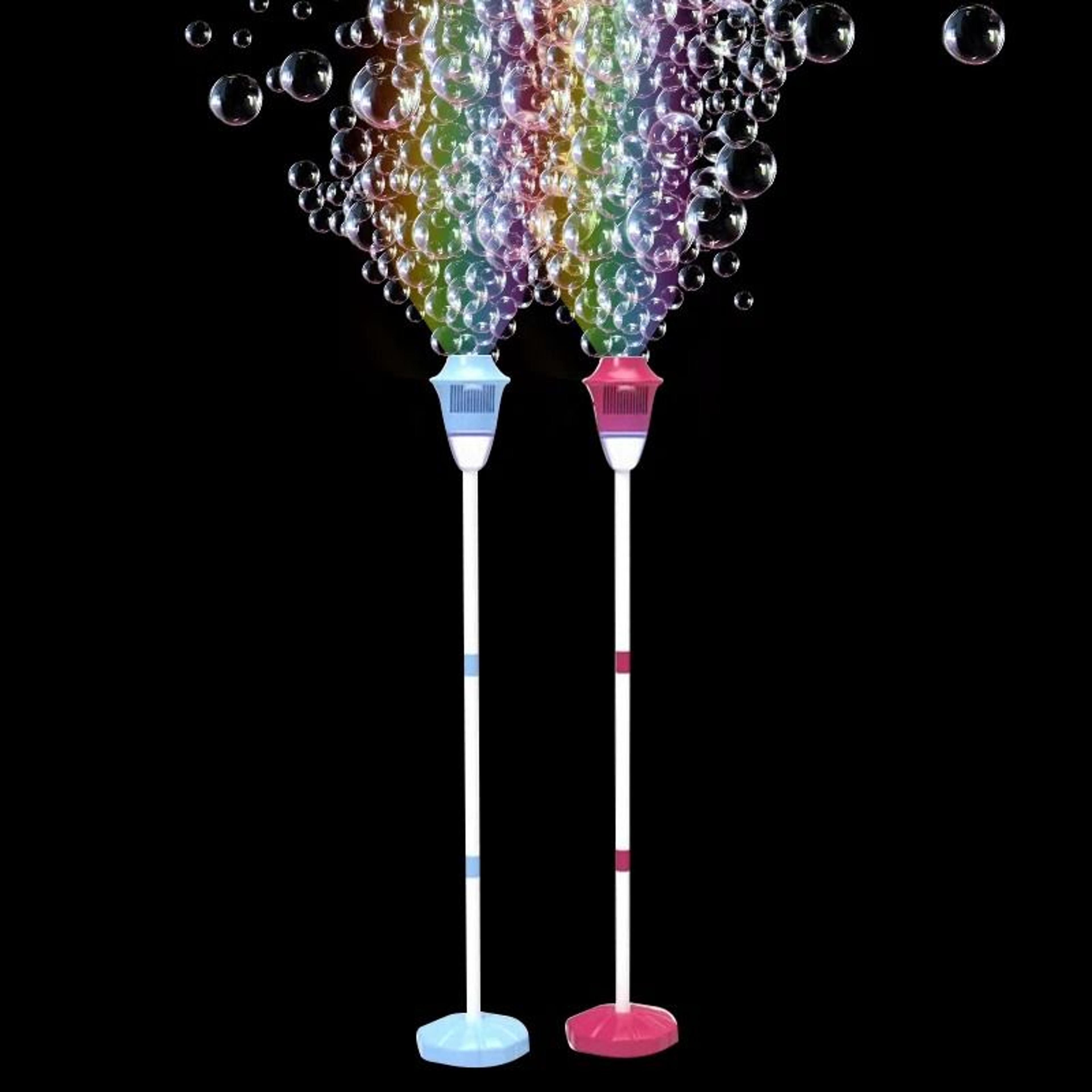 street light bubble machine with led lights for parties and outdoor fun