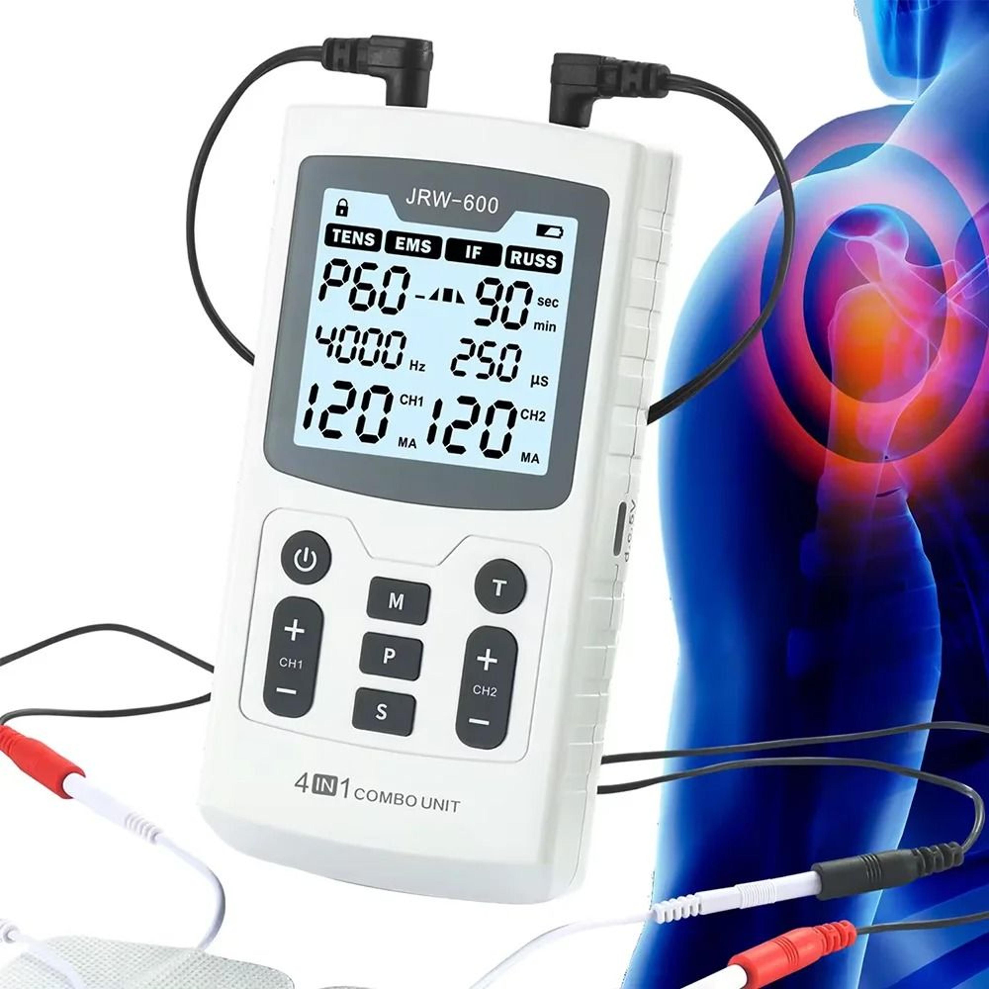 4 in 1 electric muscle stimulator with ems tens ift and russ pulse therapy
