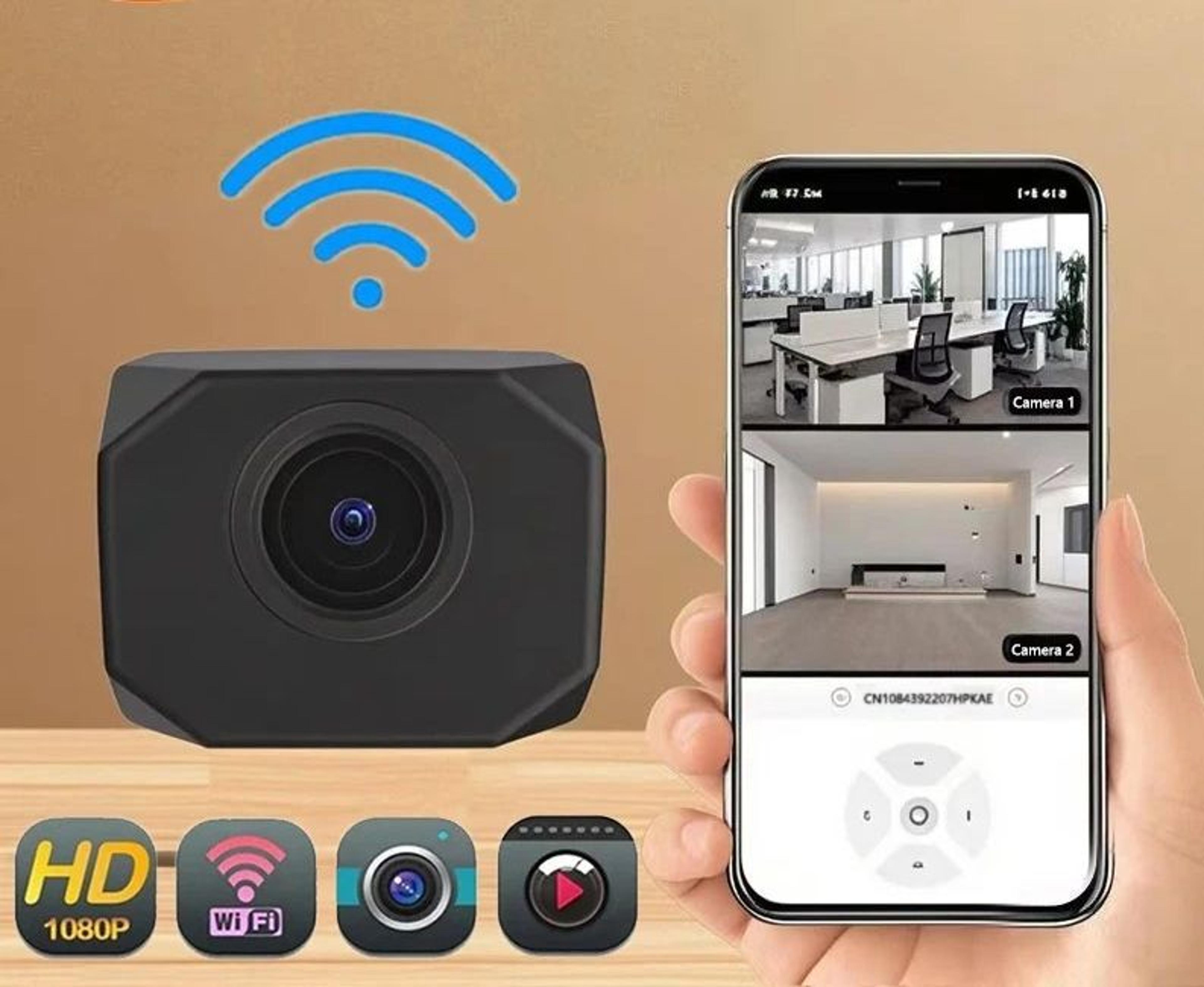 1080p mini smart security camera with wifi remote monitoring