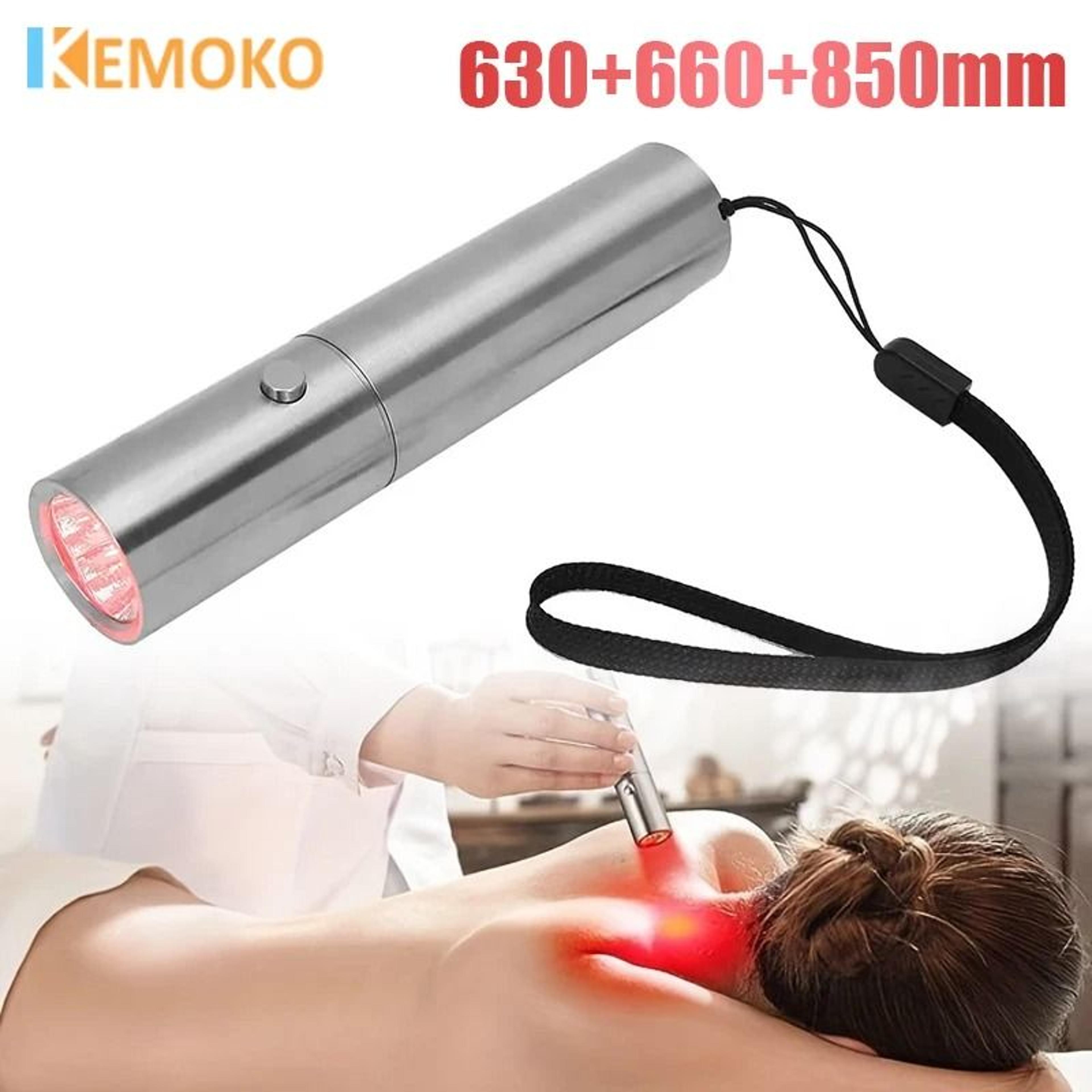 portable red light therapy wand with 5 wavelengths for skin and body relief