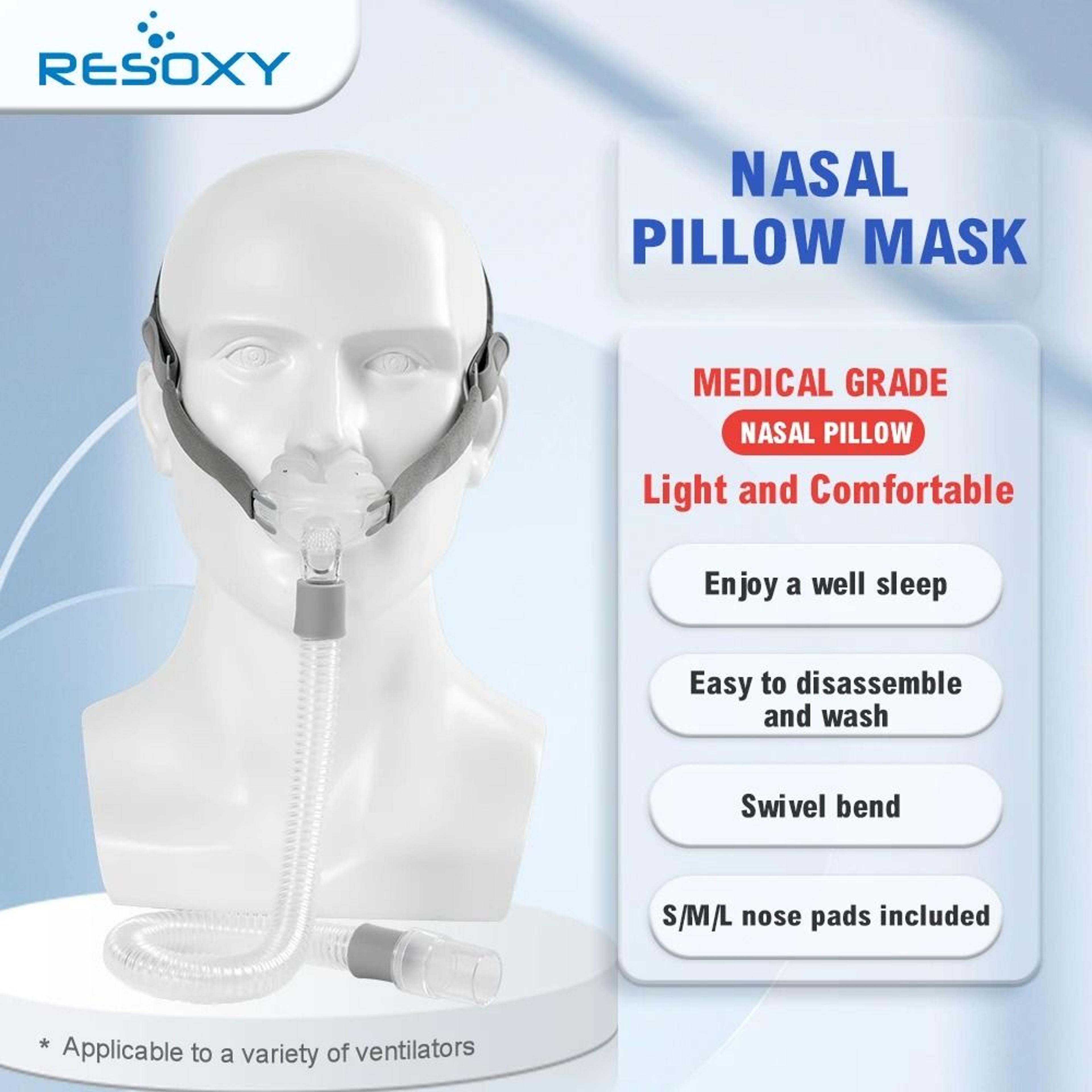 universal fit cpap nasal pillows mask with small medium large cushions in one set