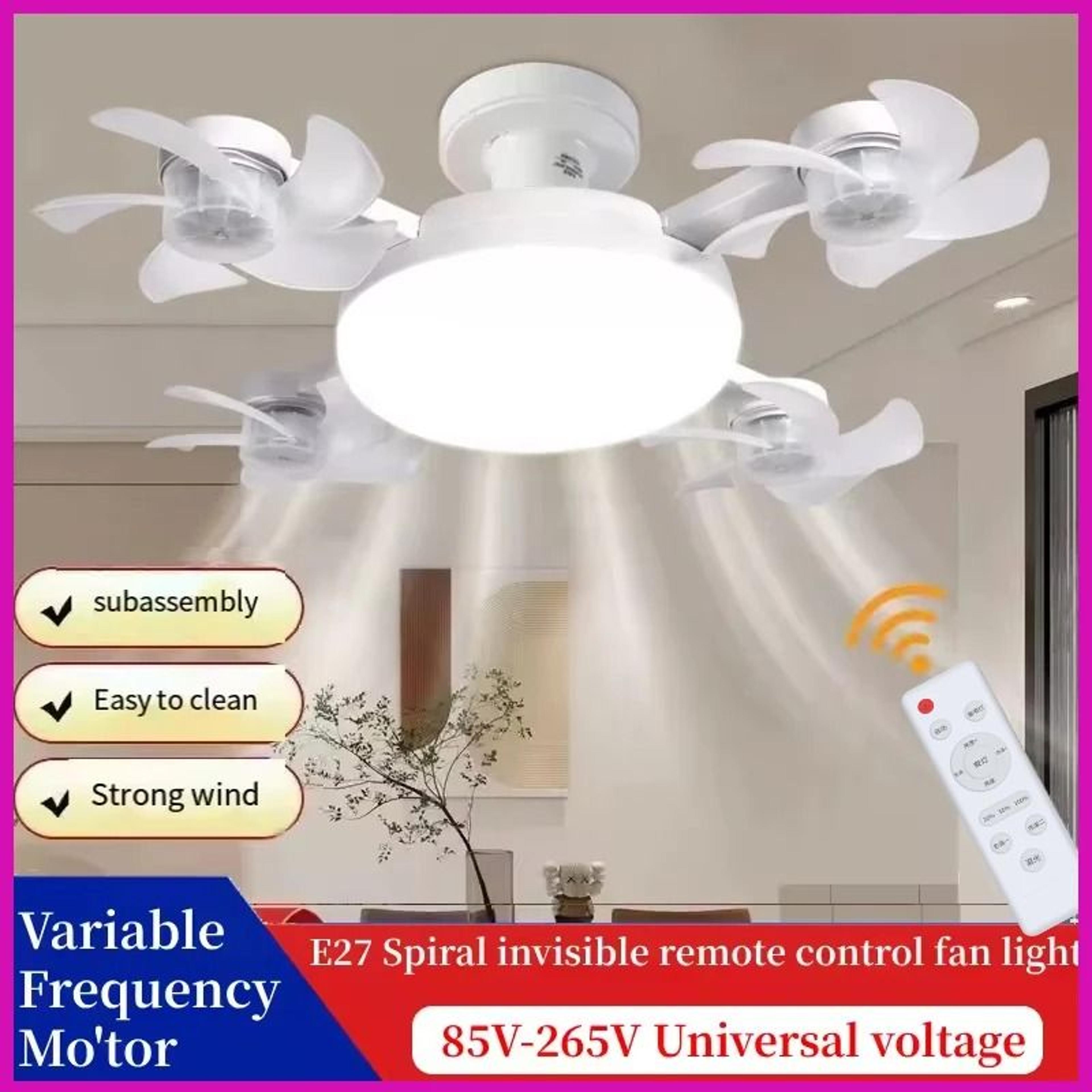 modern ceiling fan lamp with remote control for bedroom kitchen or restaurant decor