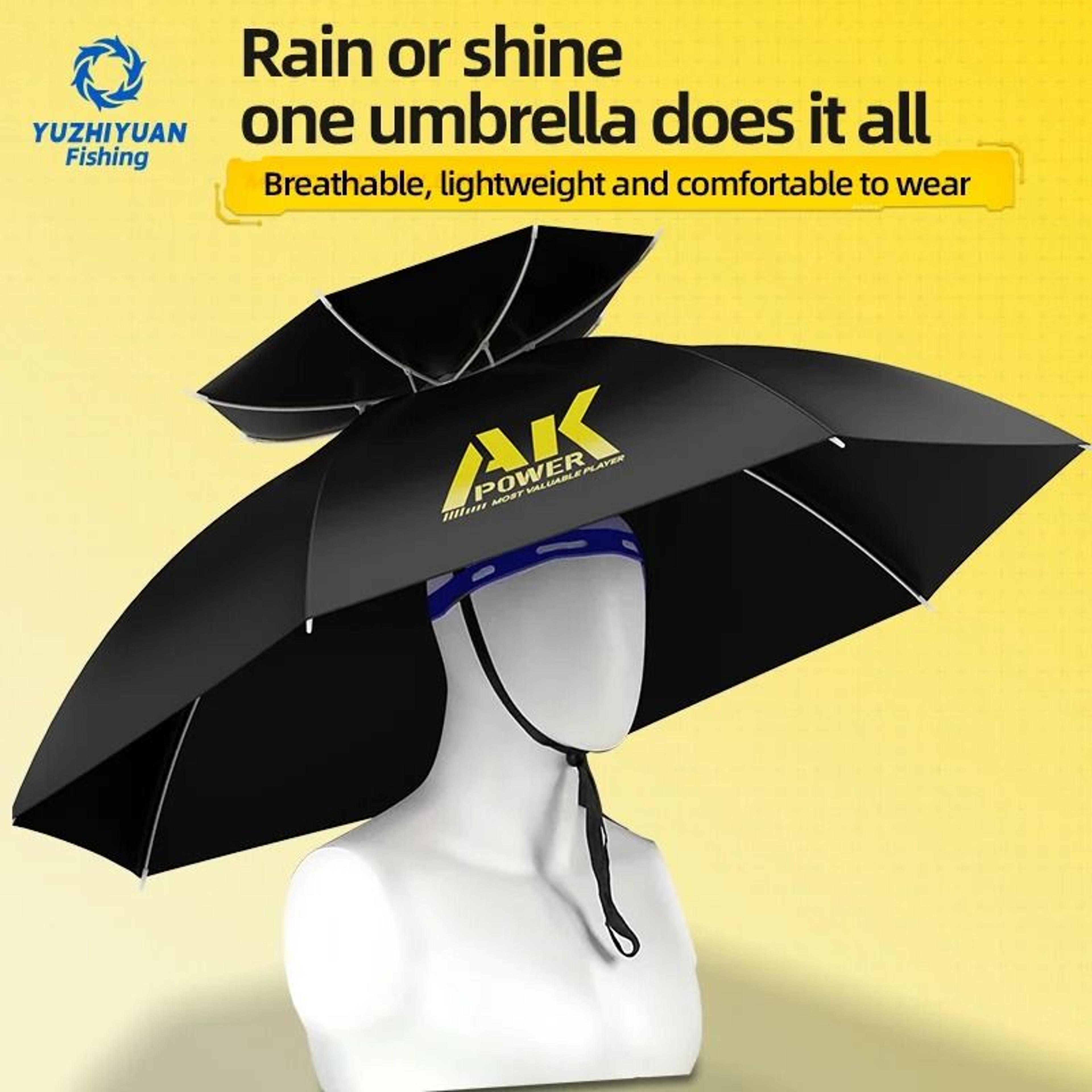 portable folding umbrella hat with uv protection