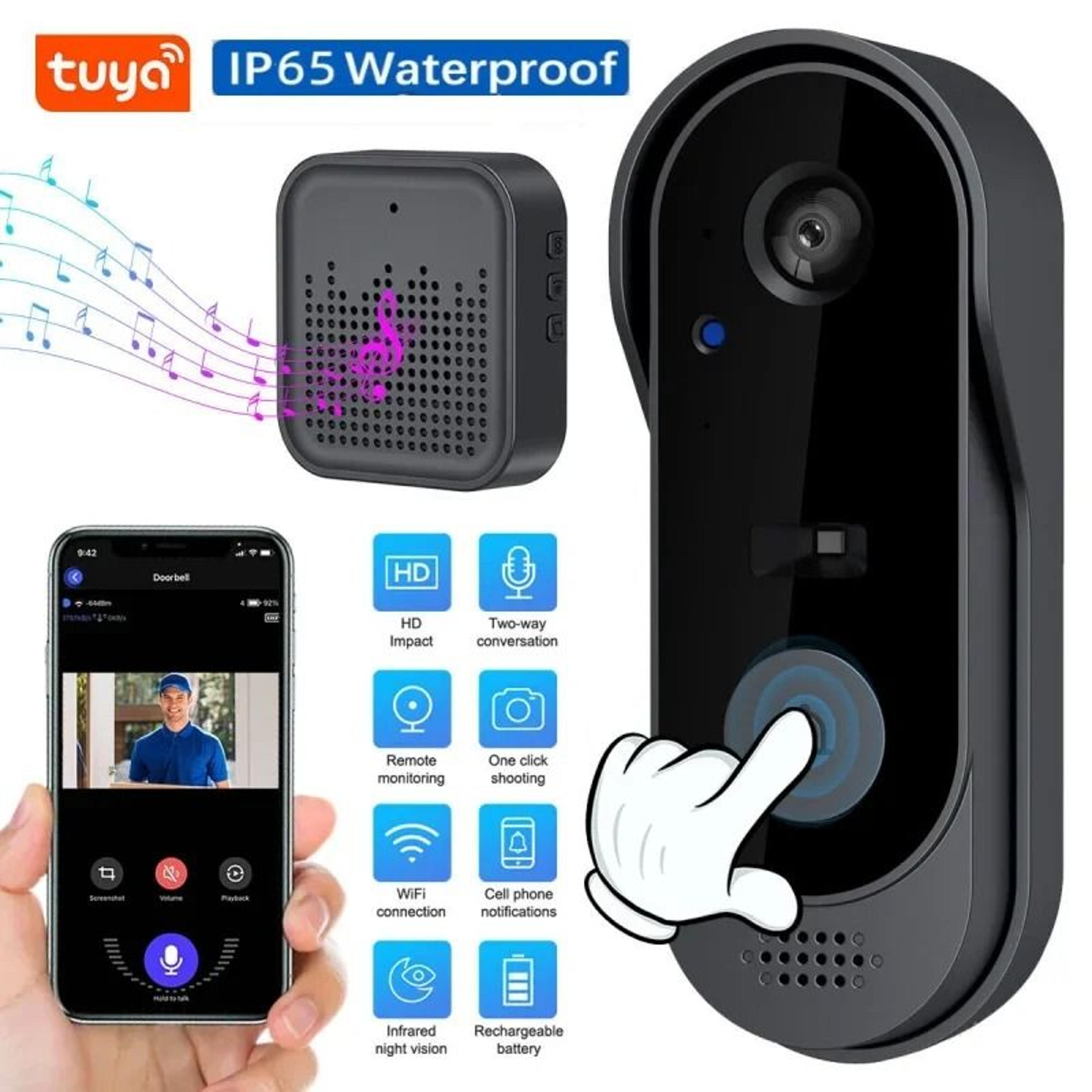 wireless doorbell with camera bundle